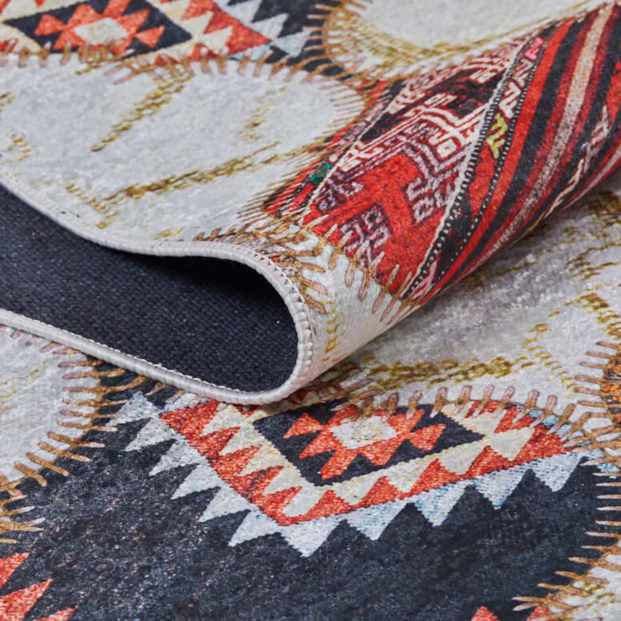 Naima Moroccan Trellis Patchwork Colorful Rug