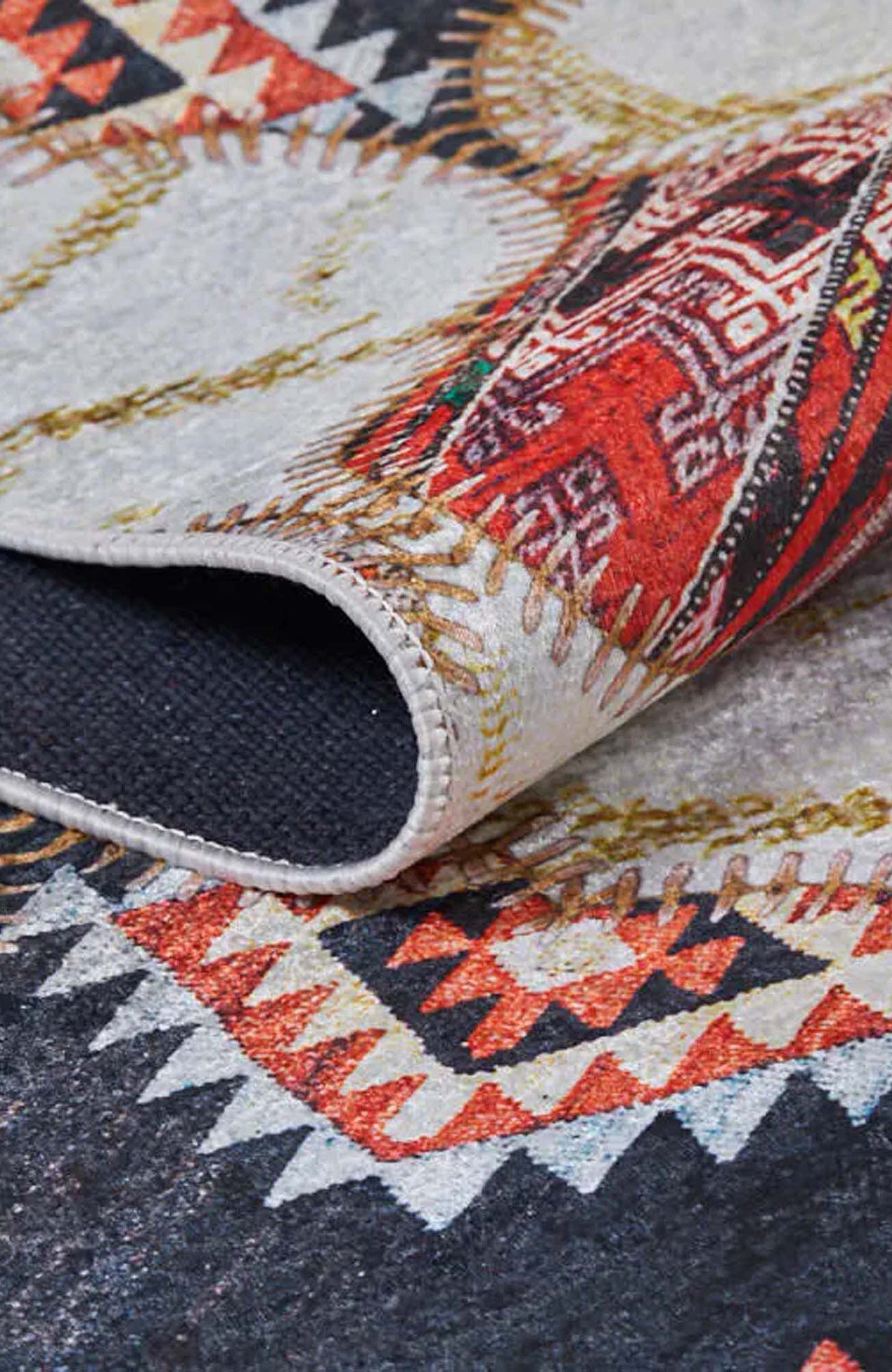 Naima Moroccan Trellis Patchwork Colorful Rug