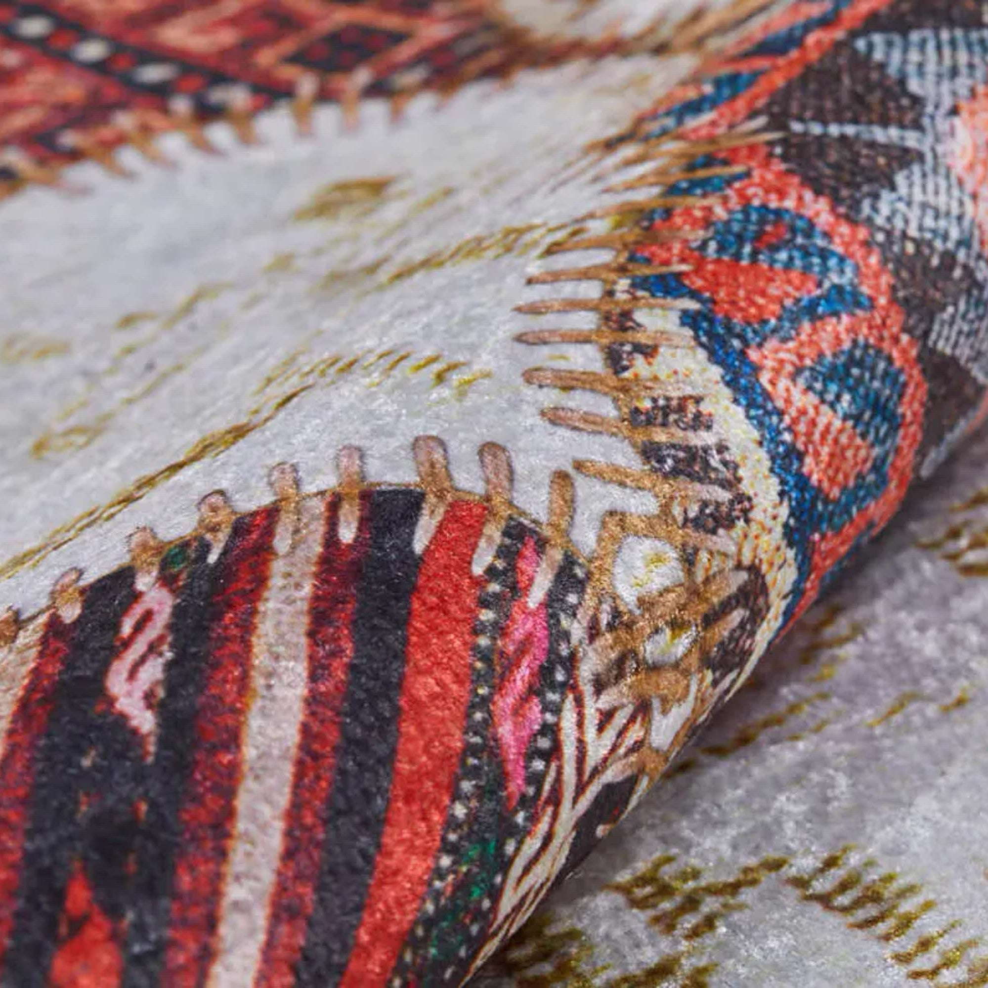 Naima Moroccan Trellis Patchwork Colorful Rug