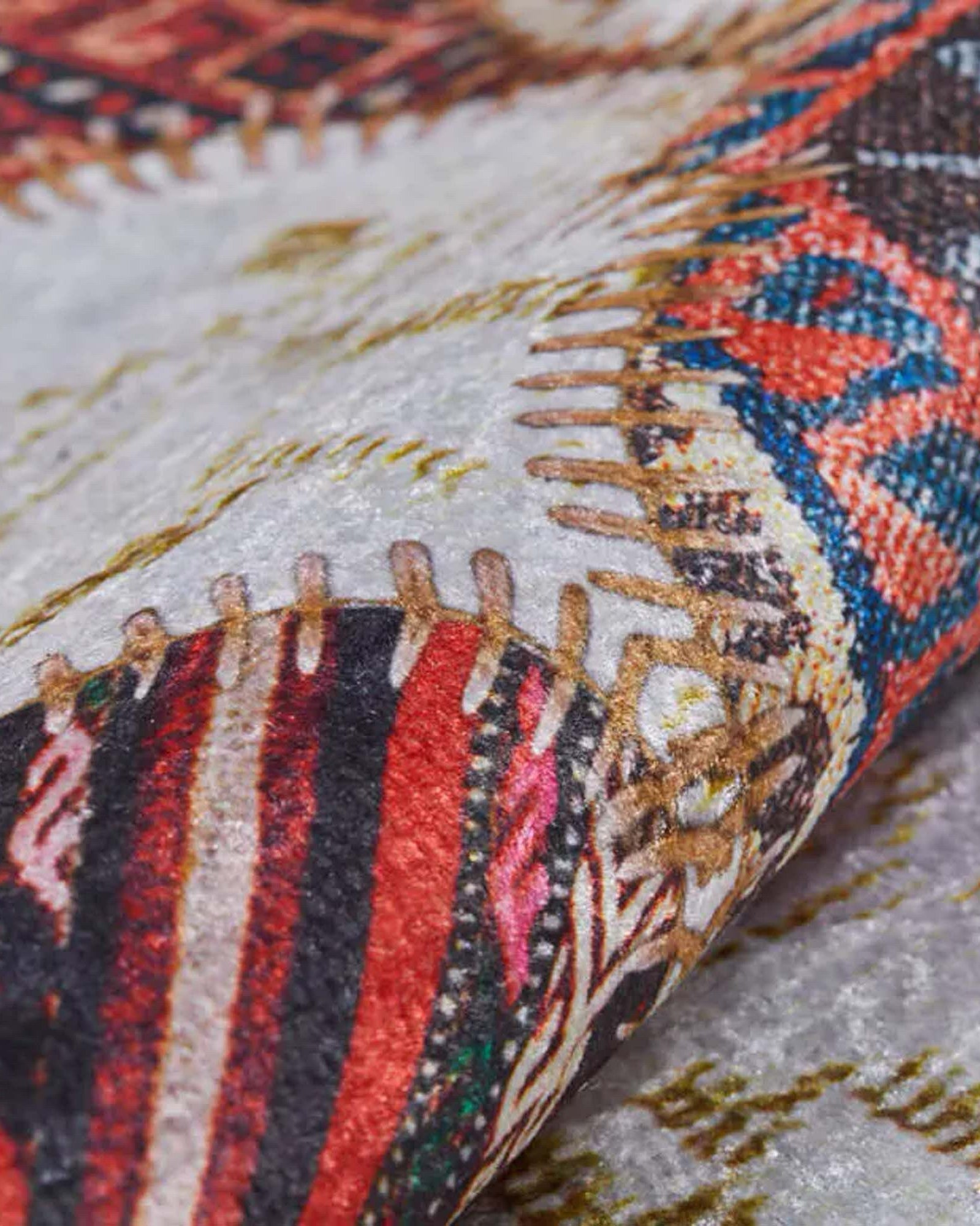 Naima Moroccan Trellis Patchwork Colorful Rug