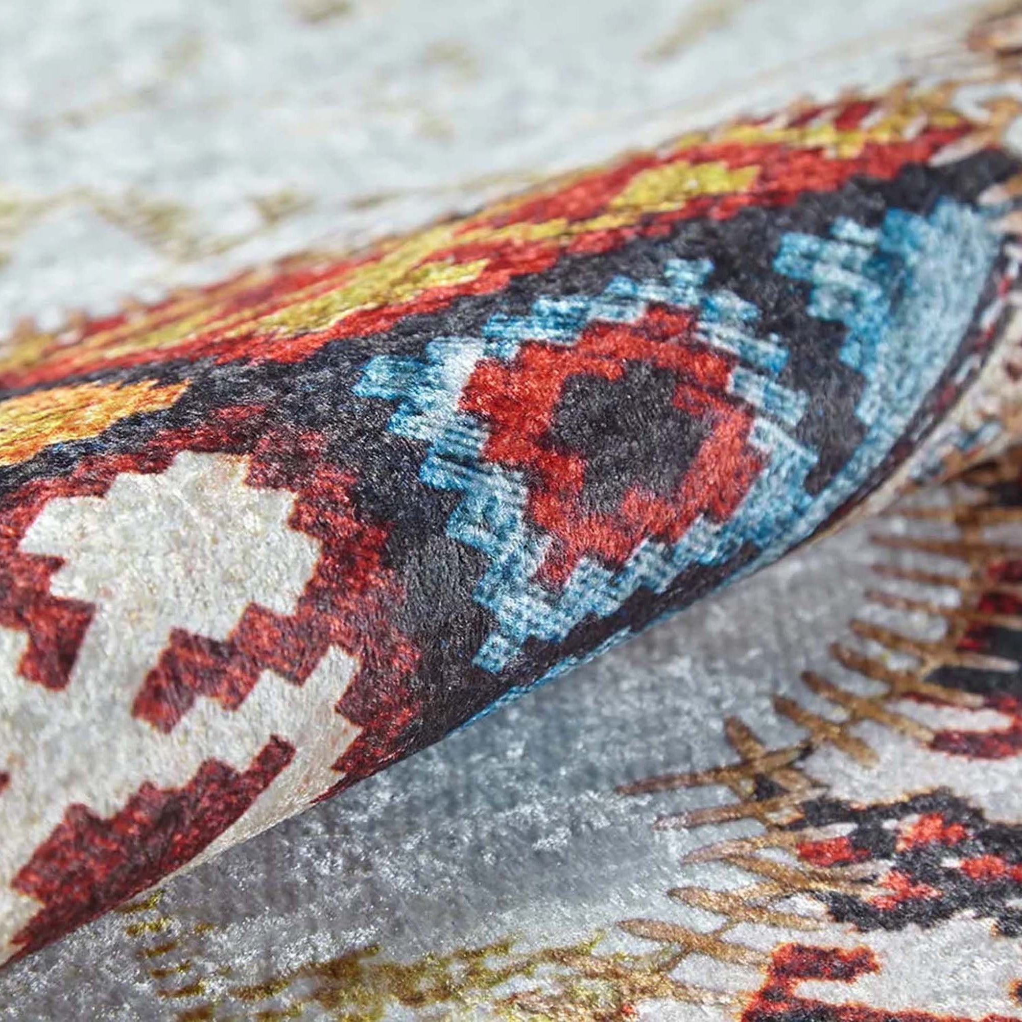 Naima Moroccan Trellis Patchwork Colorful Rug