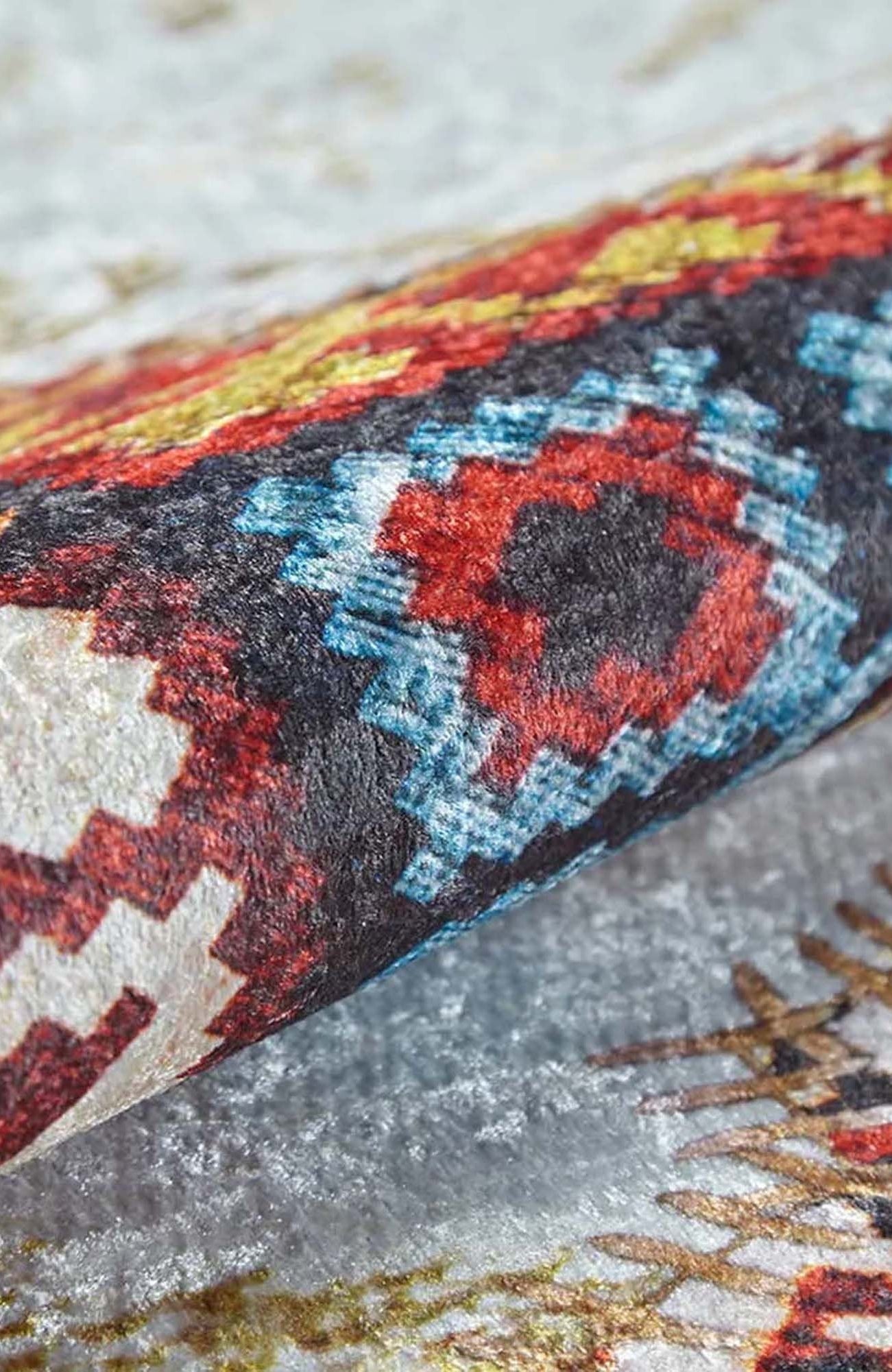 Naima Moroccan Trellis Patchwork Colorful Rug