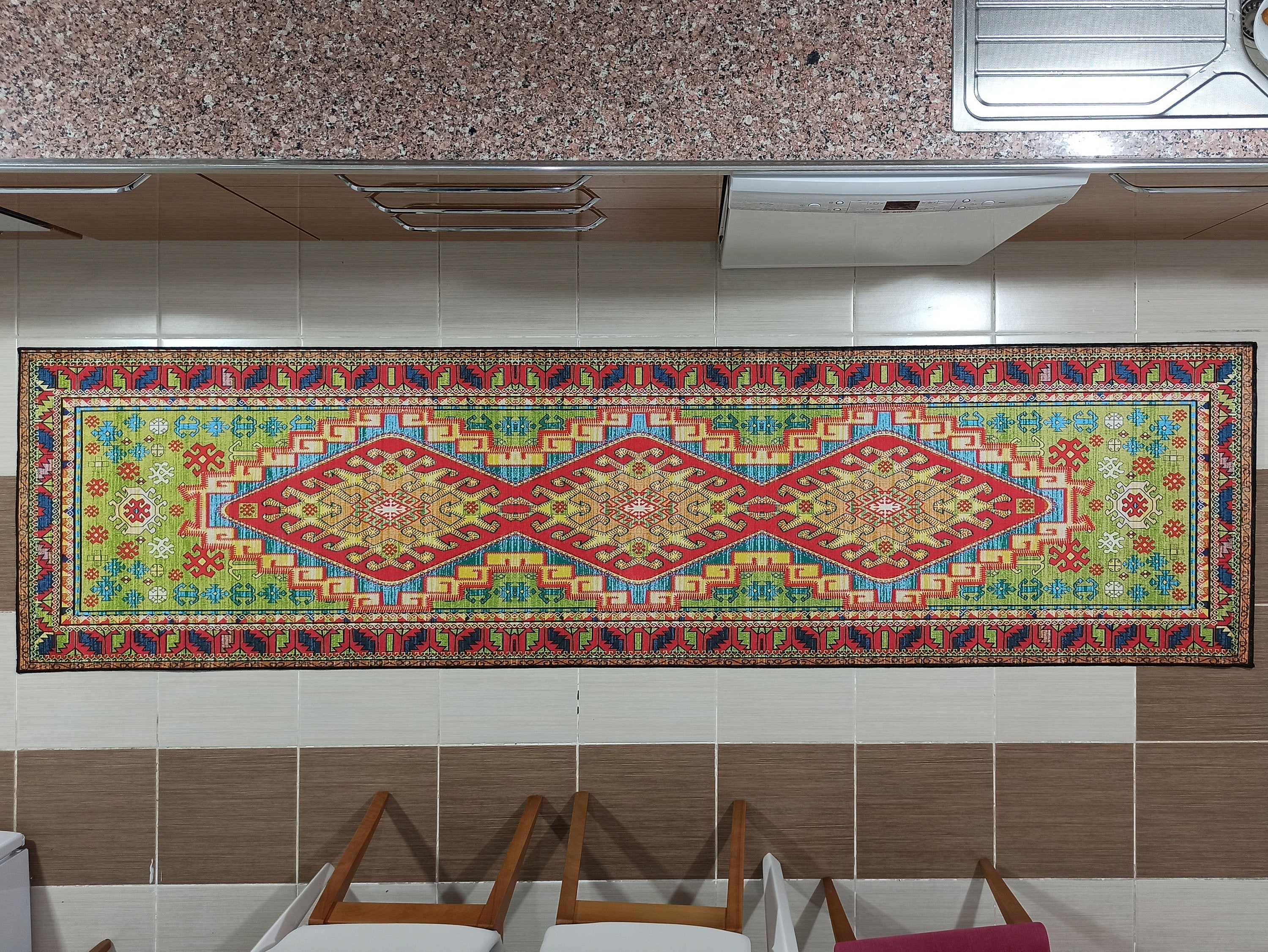 Nalan Rug Oriental Colorful Green Red Rug