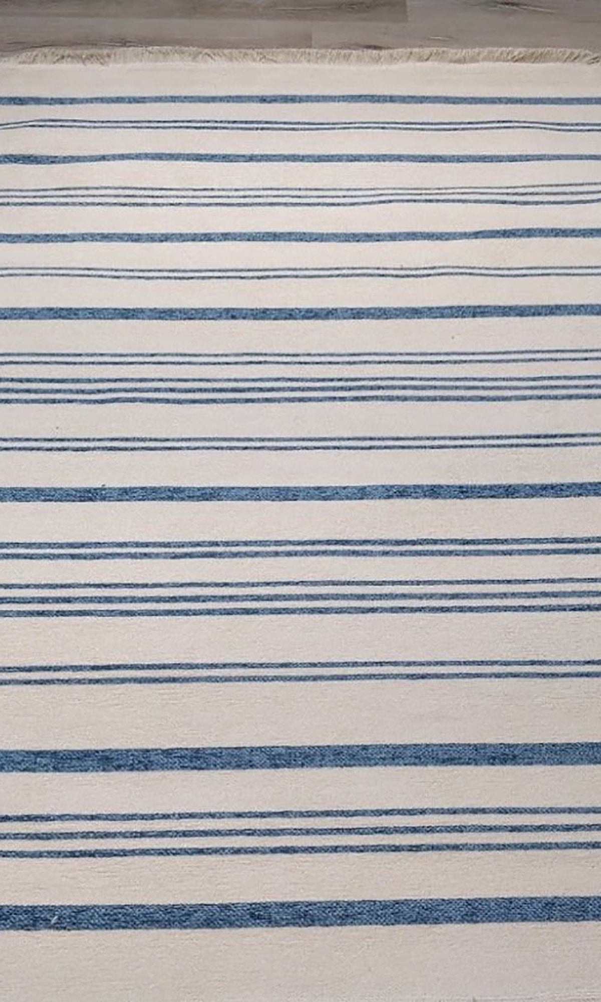 Nama Reversible Kilim Pastel Blue Neutral White Rug