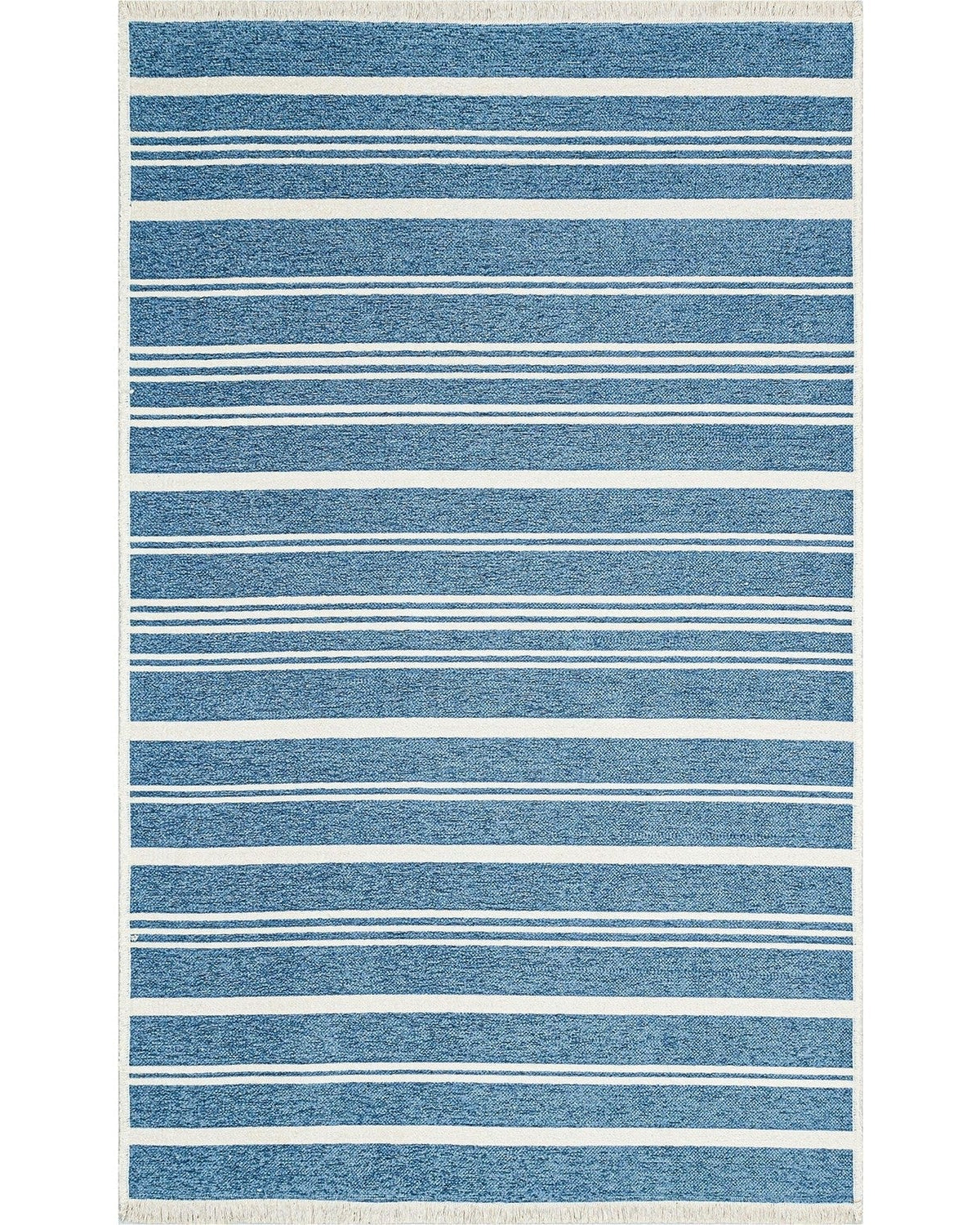 Nama Reversible Kilim Pastel Blue Neutral White Rug