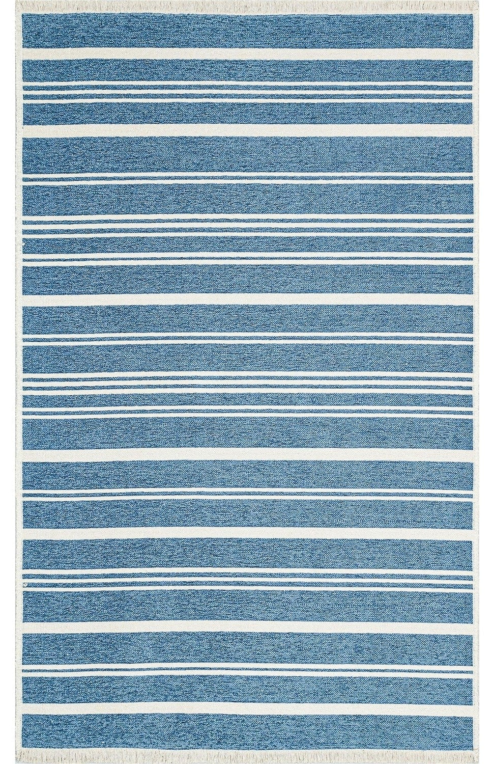 Nama Reversible Kilim Pastel Blue Neutral White Rug
