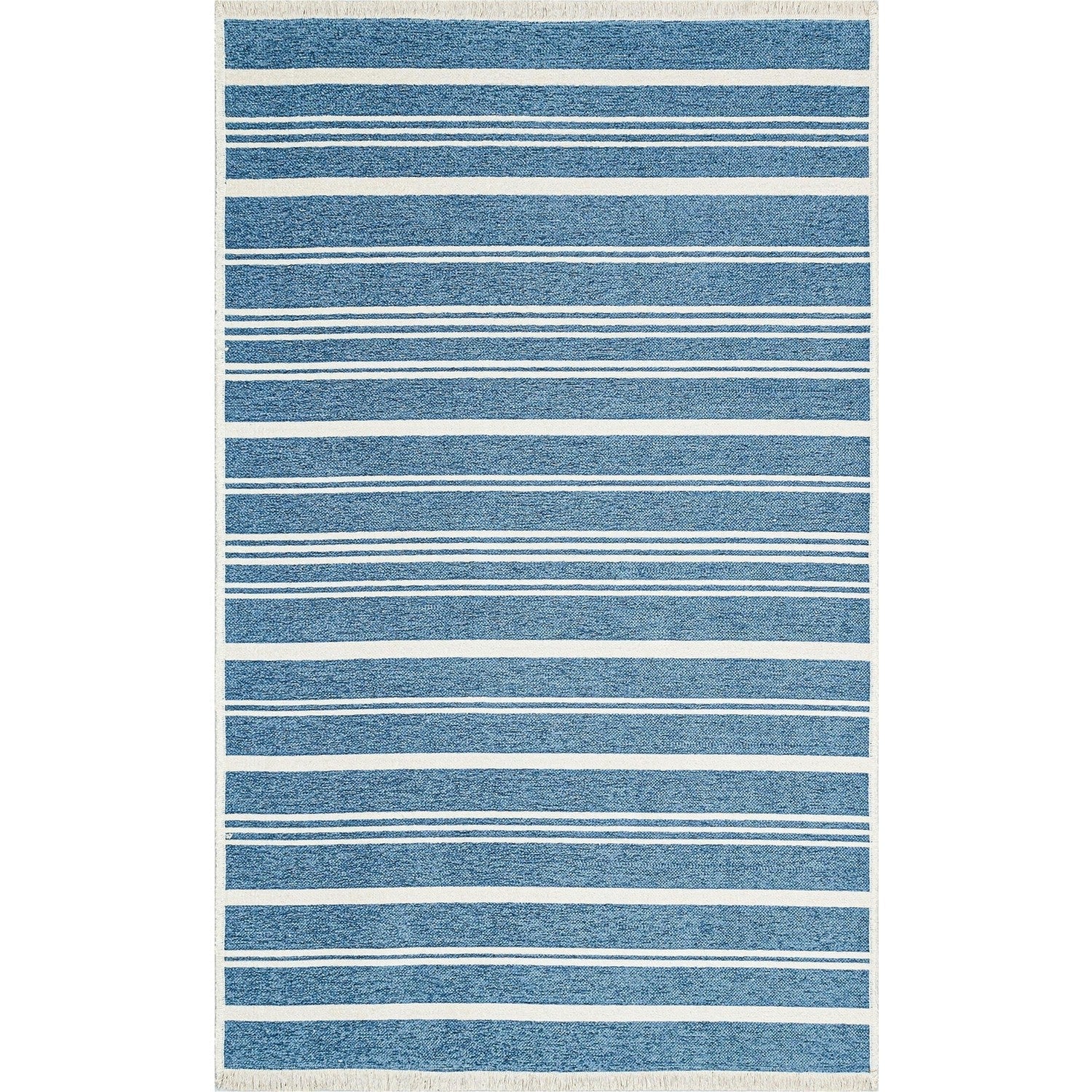 Nama Reversible Kilim Pastel Blue Neutral White Rug