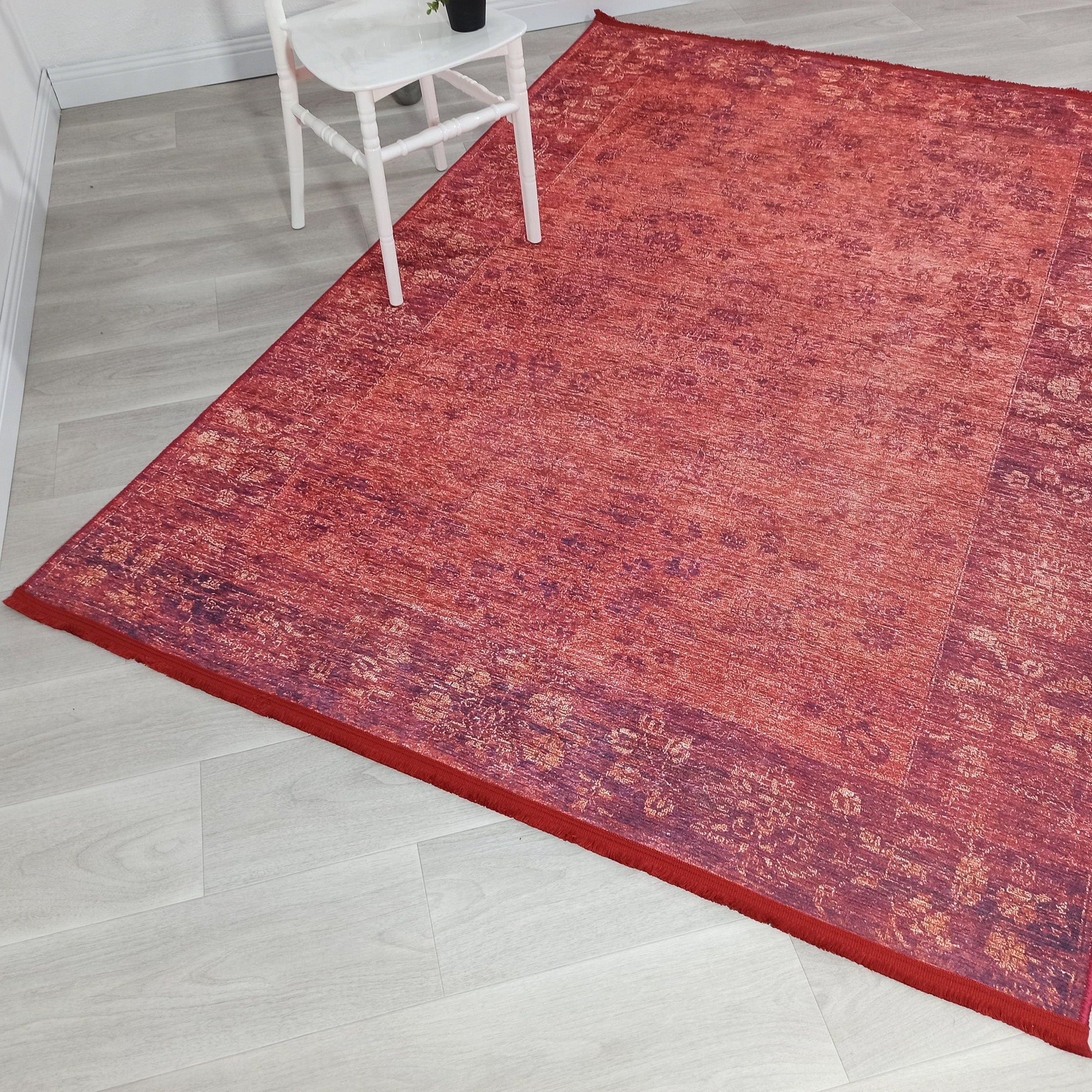 Ragda Turkish Red Beige Oushak Rug