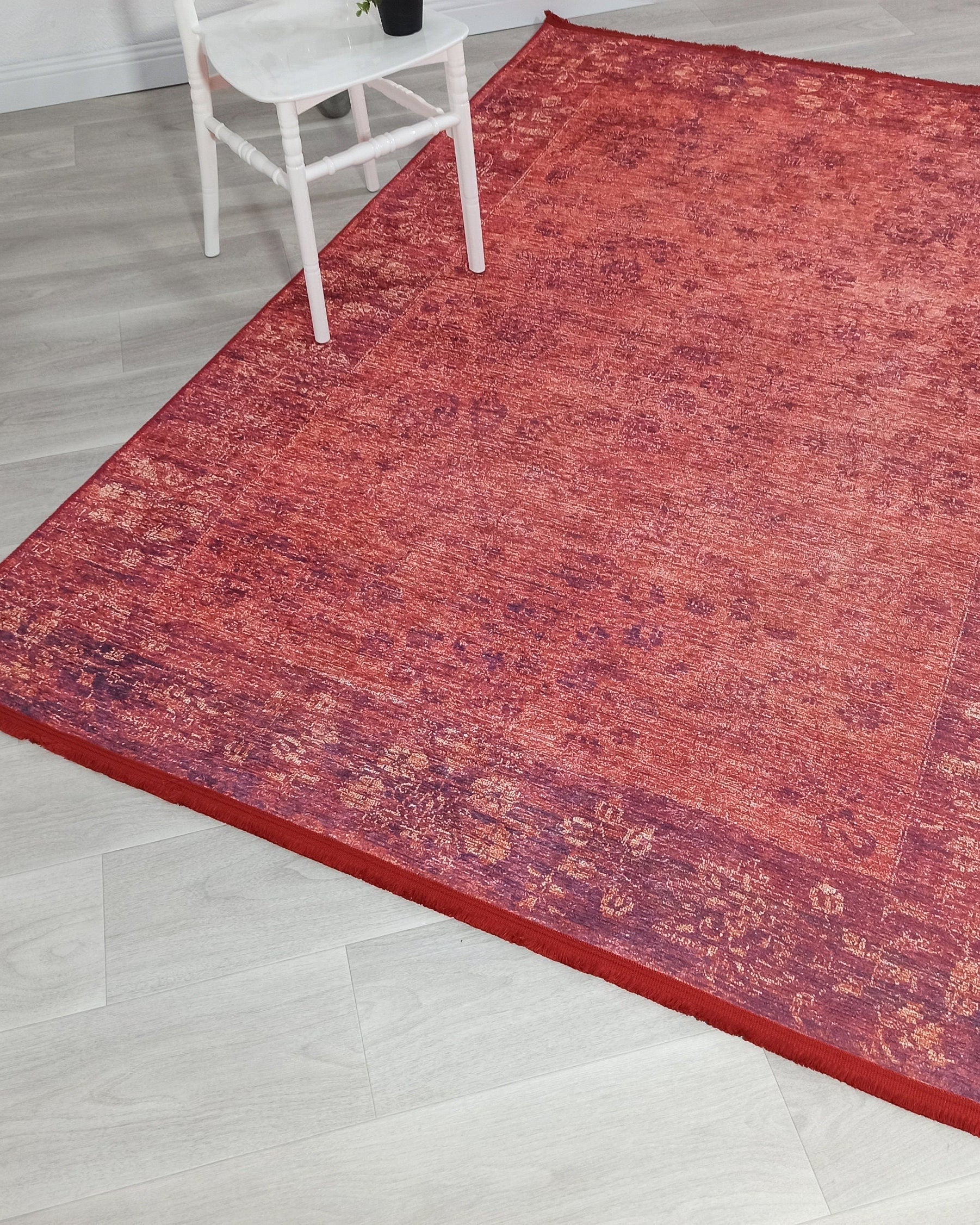 Ragda Turkish Red Beige Oushak Rug