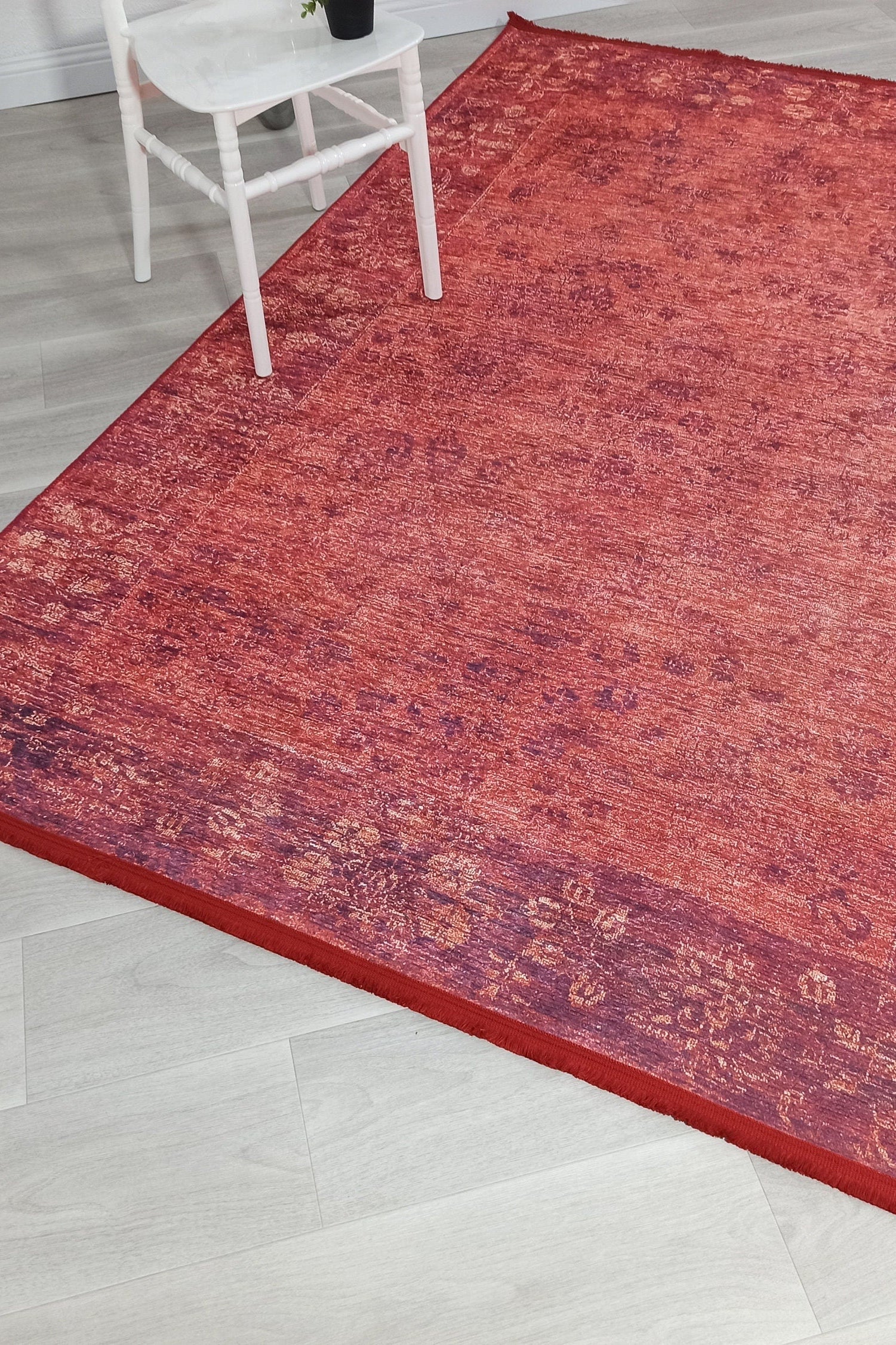 Ragda Turkish Red Beige Oushak Rug