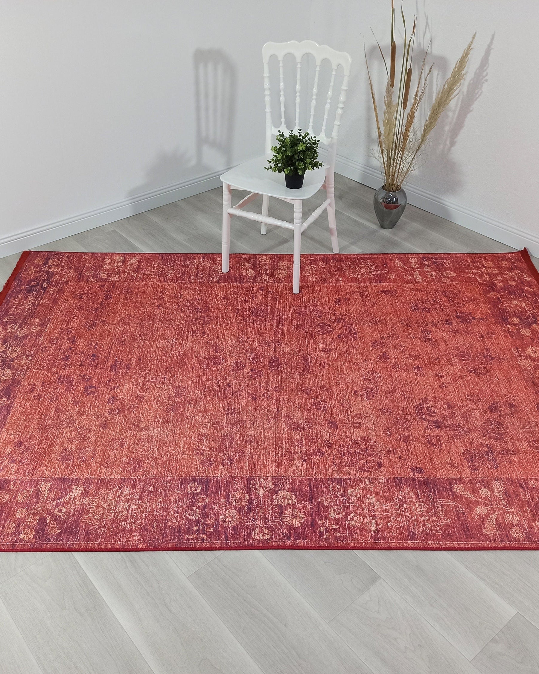 Ragda Turkish Red Beige Oushak Rug