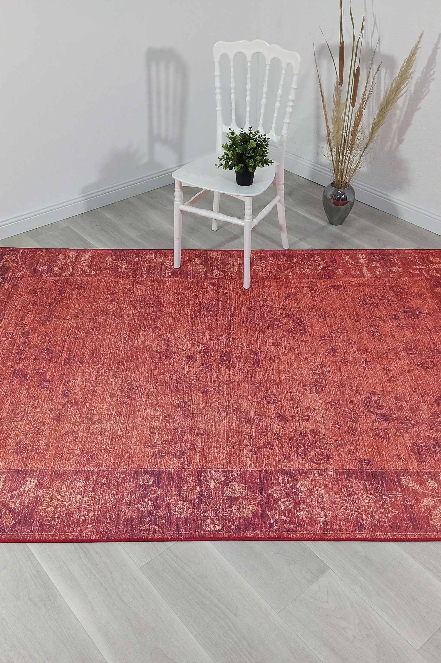 Ragda Turkish Red Beige Oushak Rug