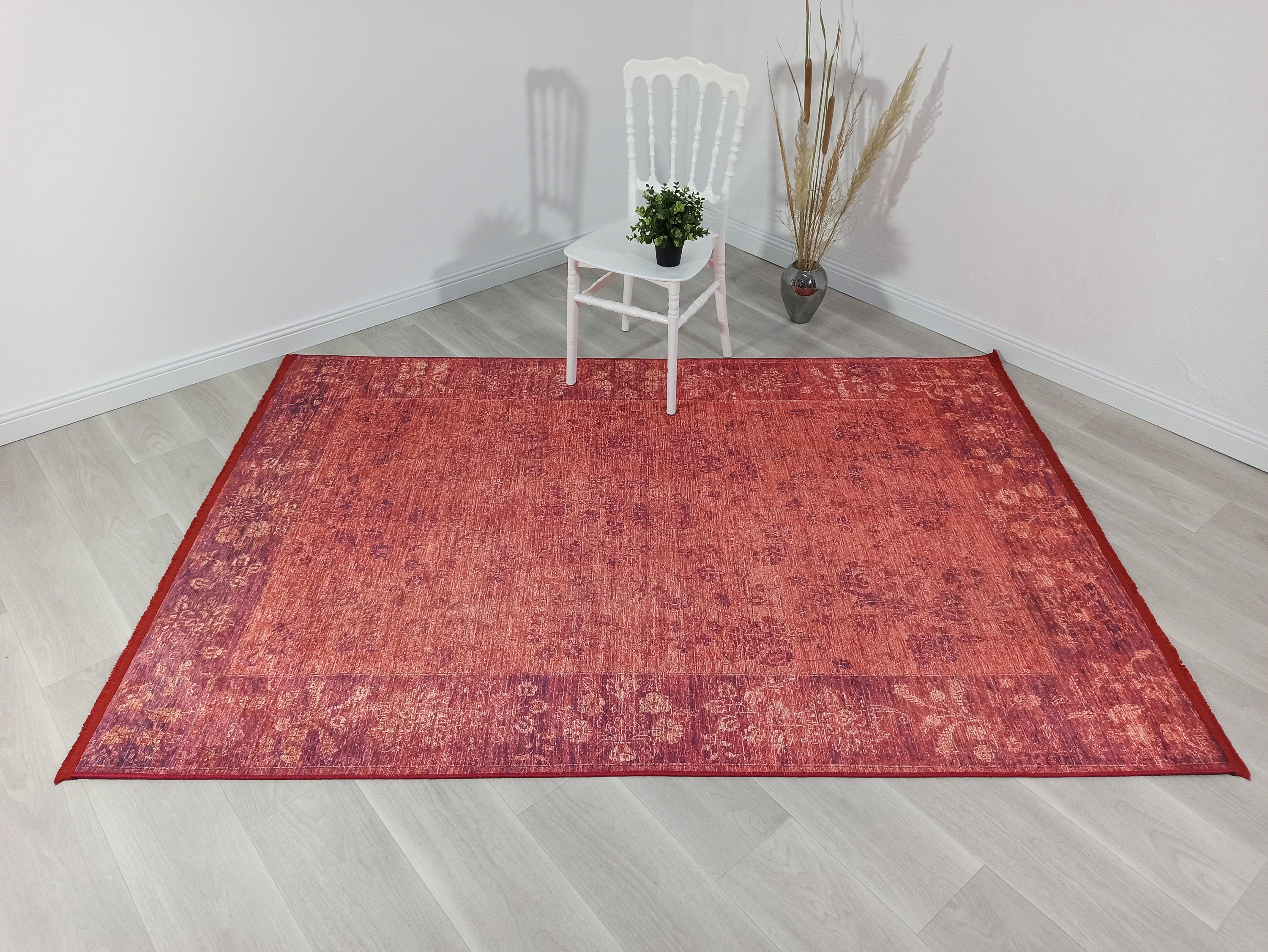 Ragda Turkish Red Beige Oushak Rug