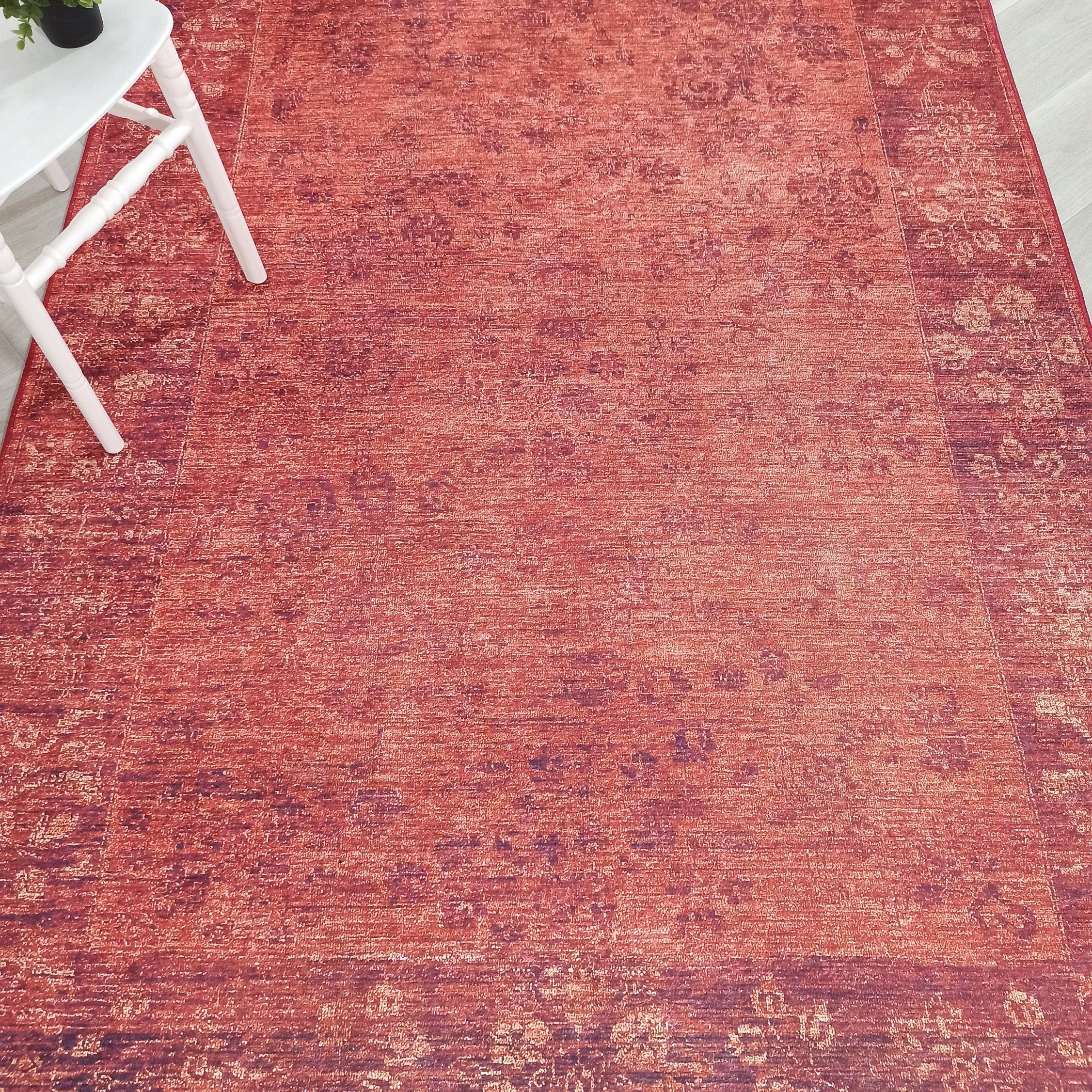 Ragda Turkish Red Beige Oushak Rug