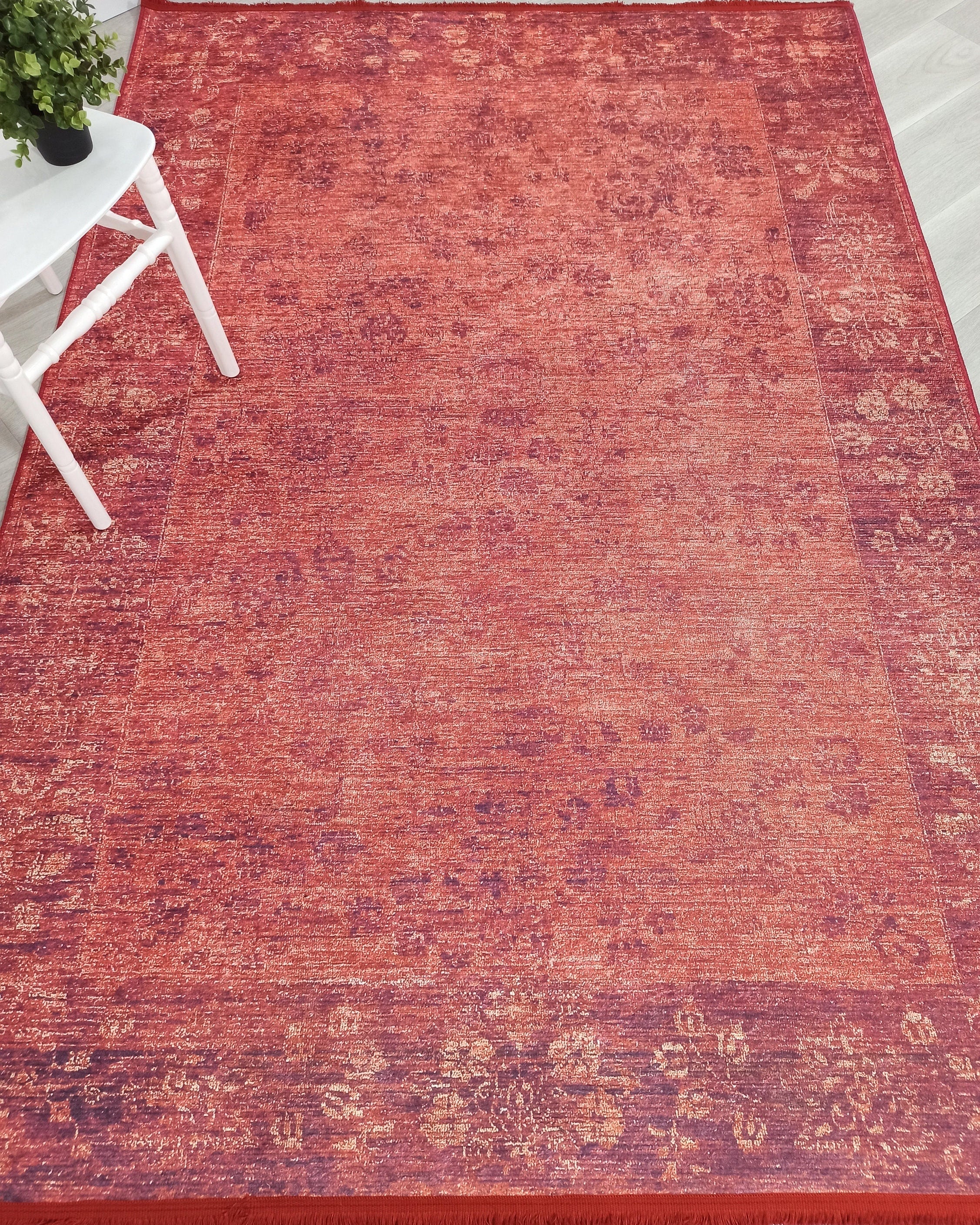 Ragda Turkish Red Beige Oushak Rug