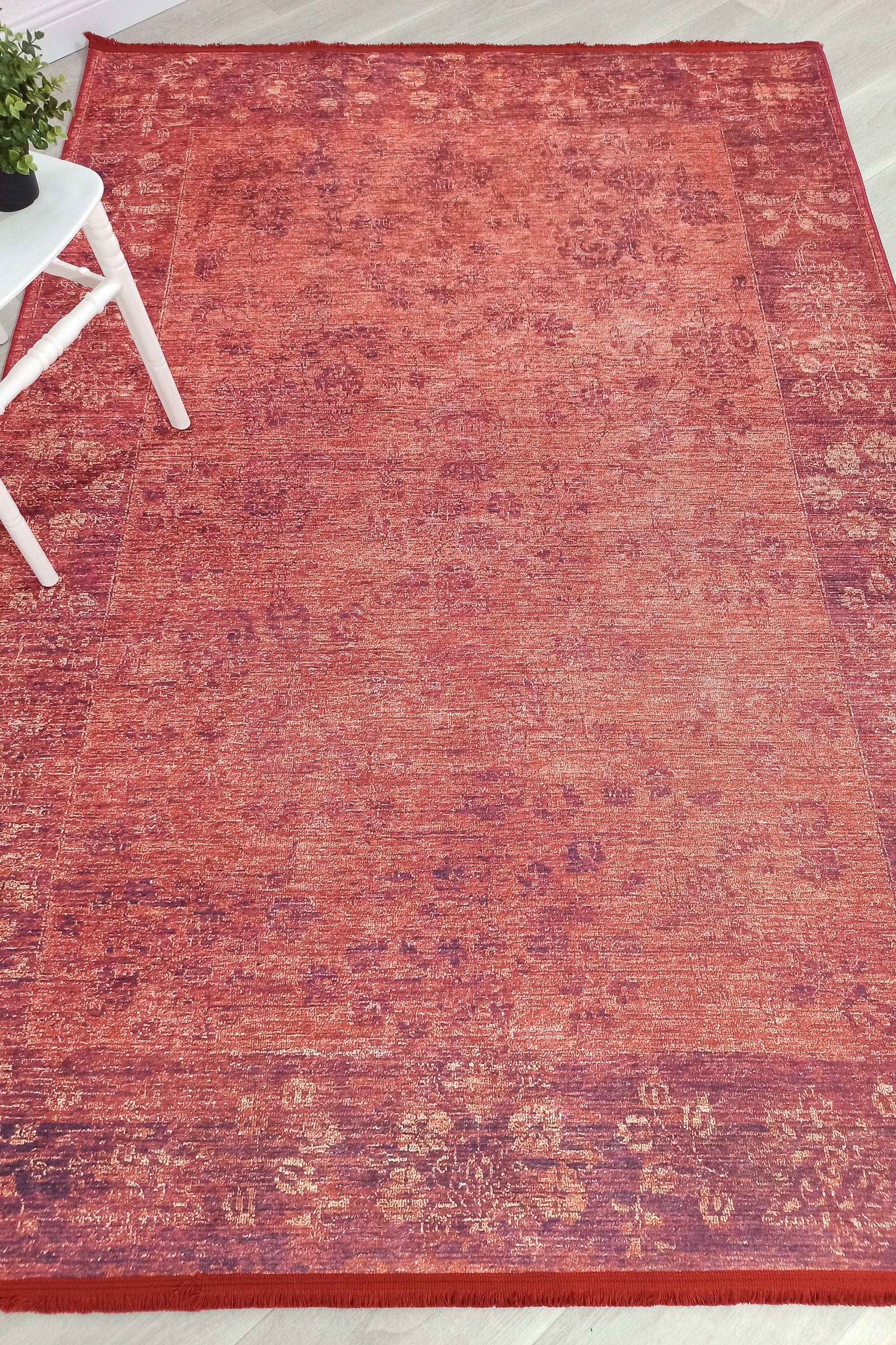 Ragda Turkish Red Beige Oushak Rug