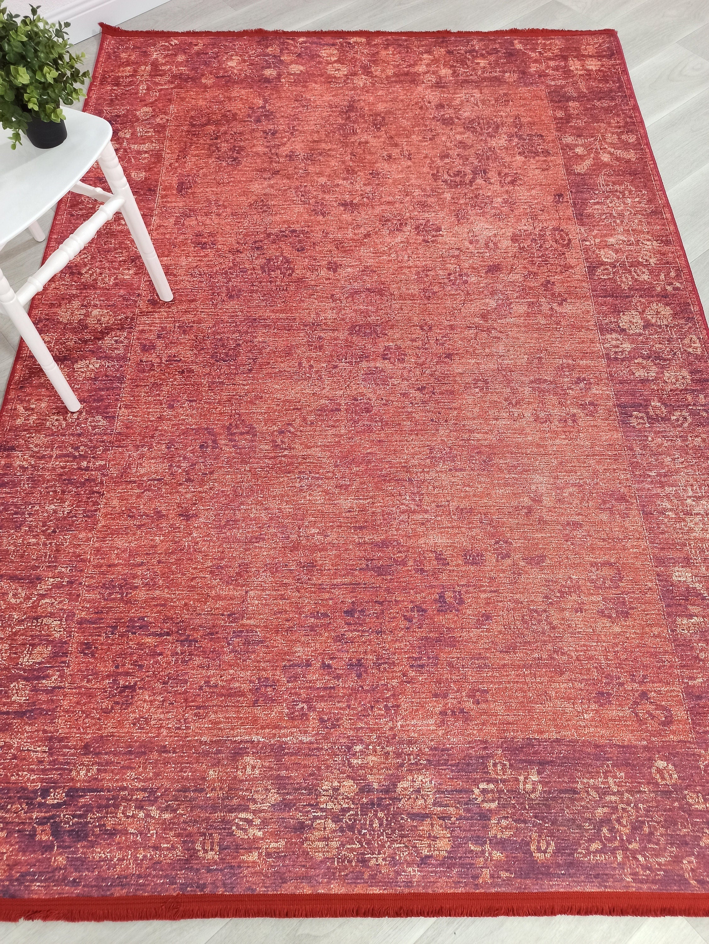 Ragda Turkish Red Beige Oushak Rug