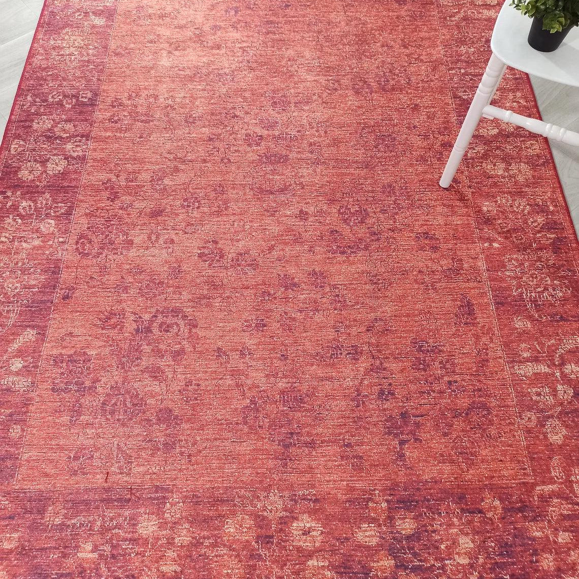 Ragda Turkish Red Beige Oushak Rug