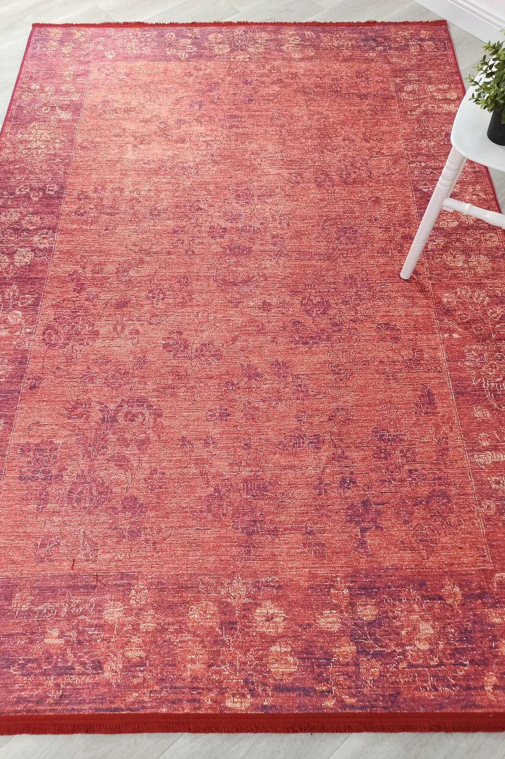 Ragda Turkish Red Beige Oushak Rug