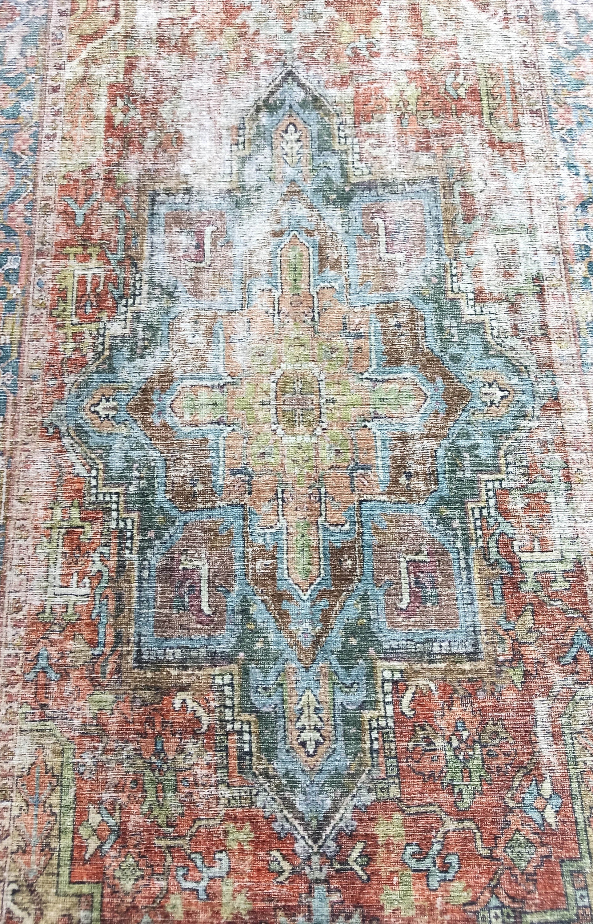 Nar Rug Turkish Earth tones Terracotta Floral Rug