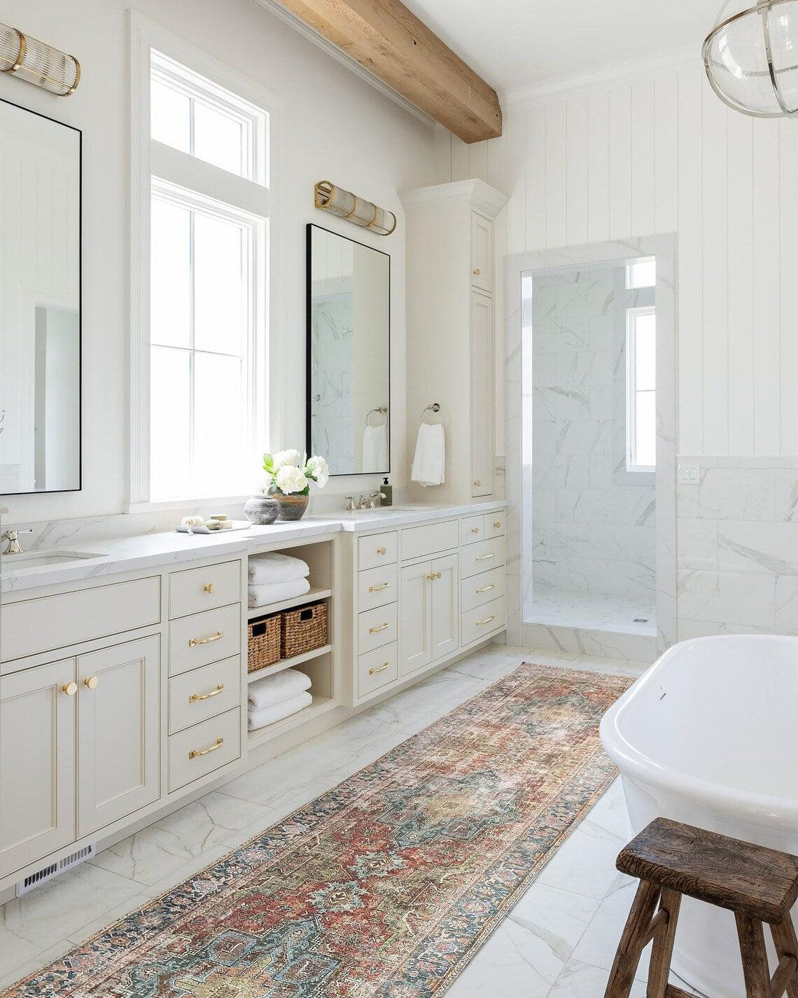 Nar Rug Turkish Earth tones Terracotta Floral Rug