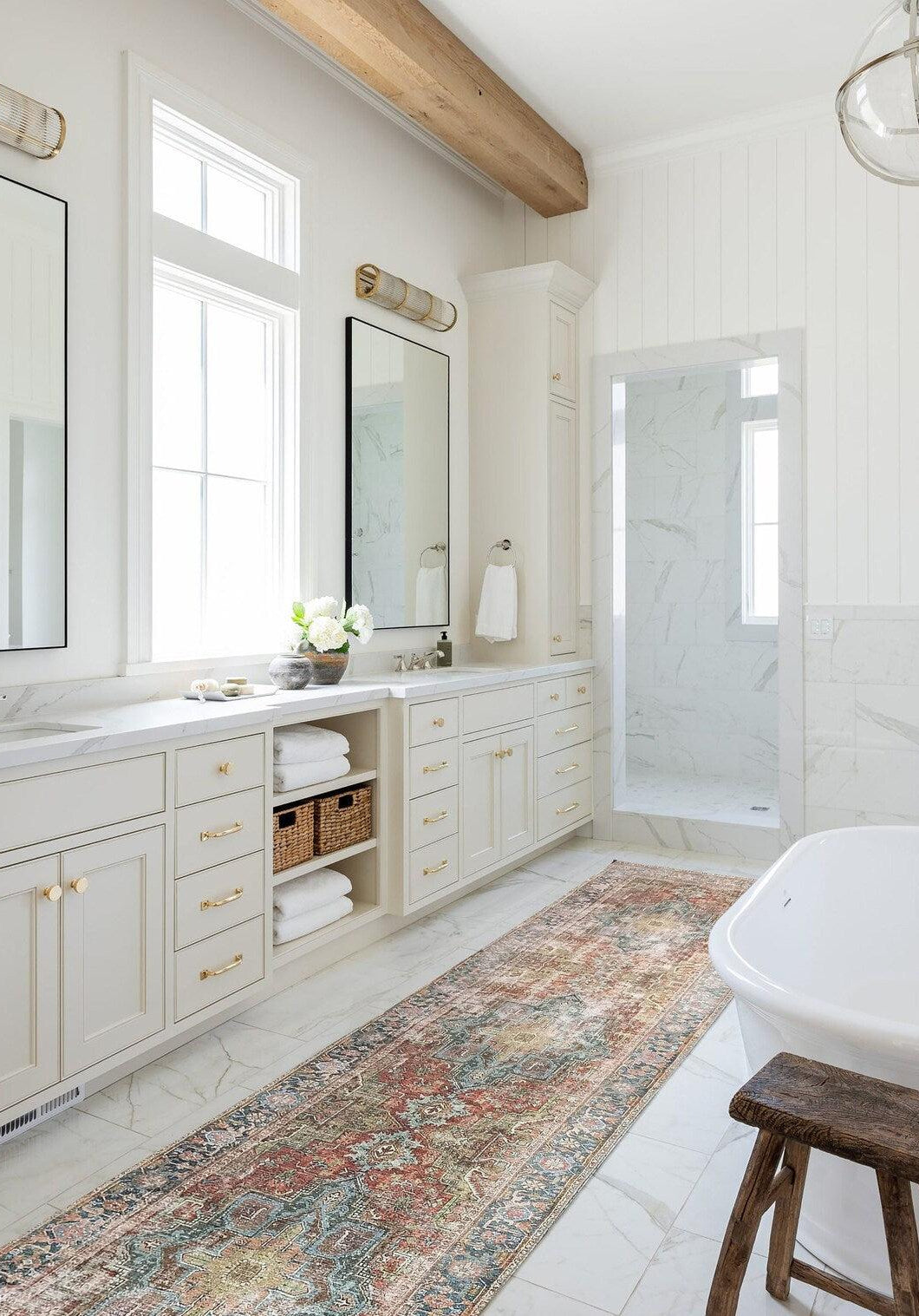 Nar Rug Turkish Earth tones Terracotta Floral Rug