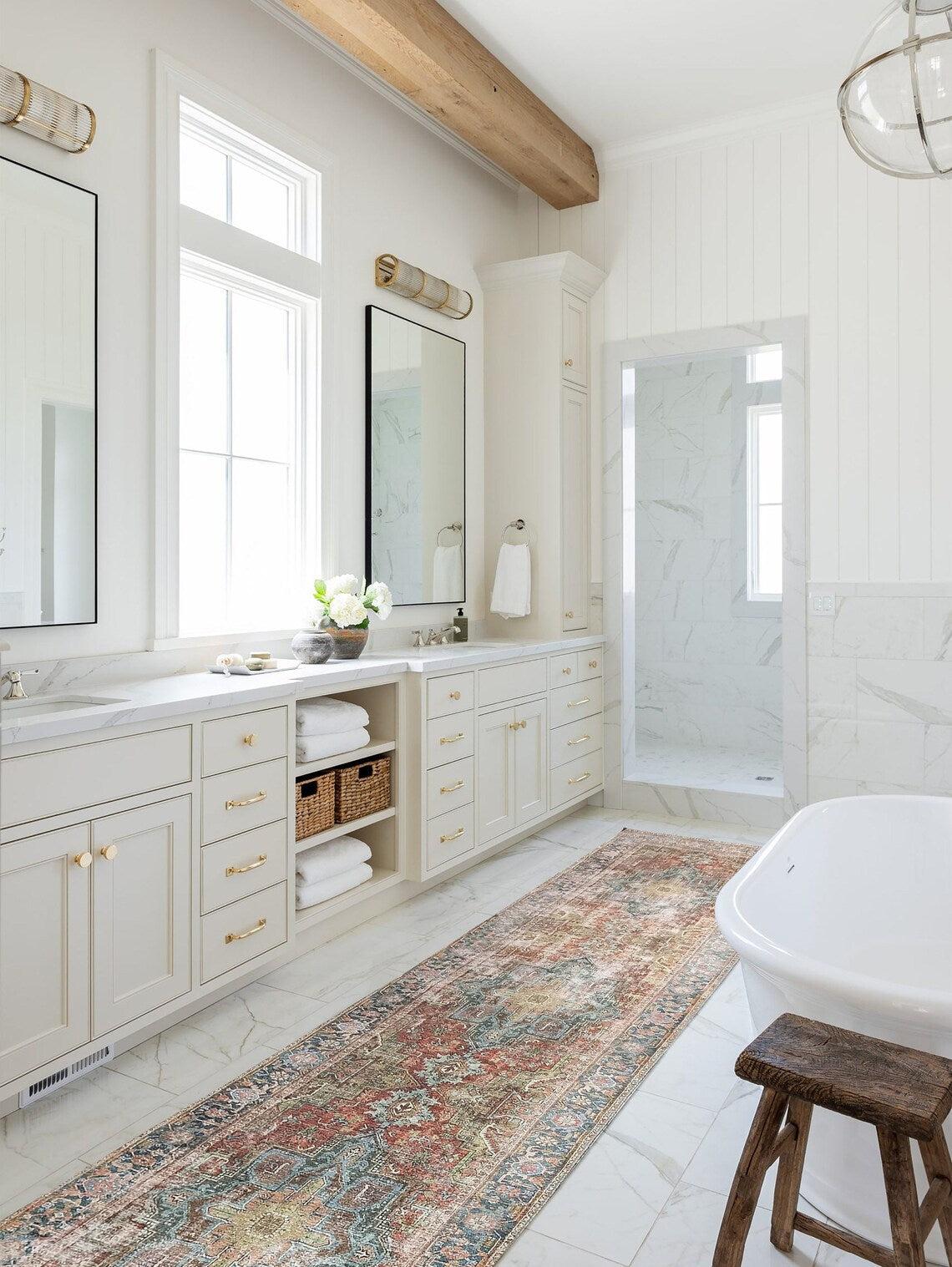 Nar Rug Turkish Earth tones Terracotta Floral Rug