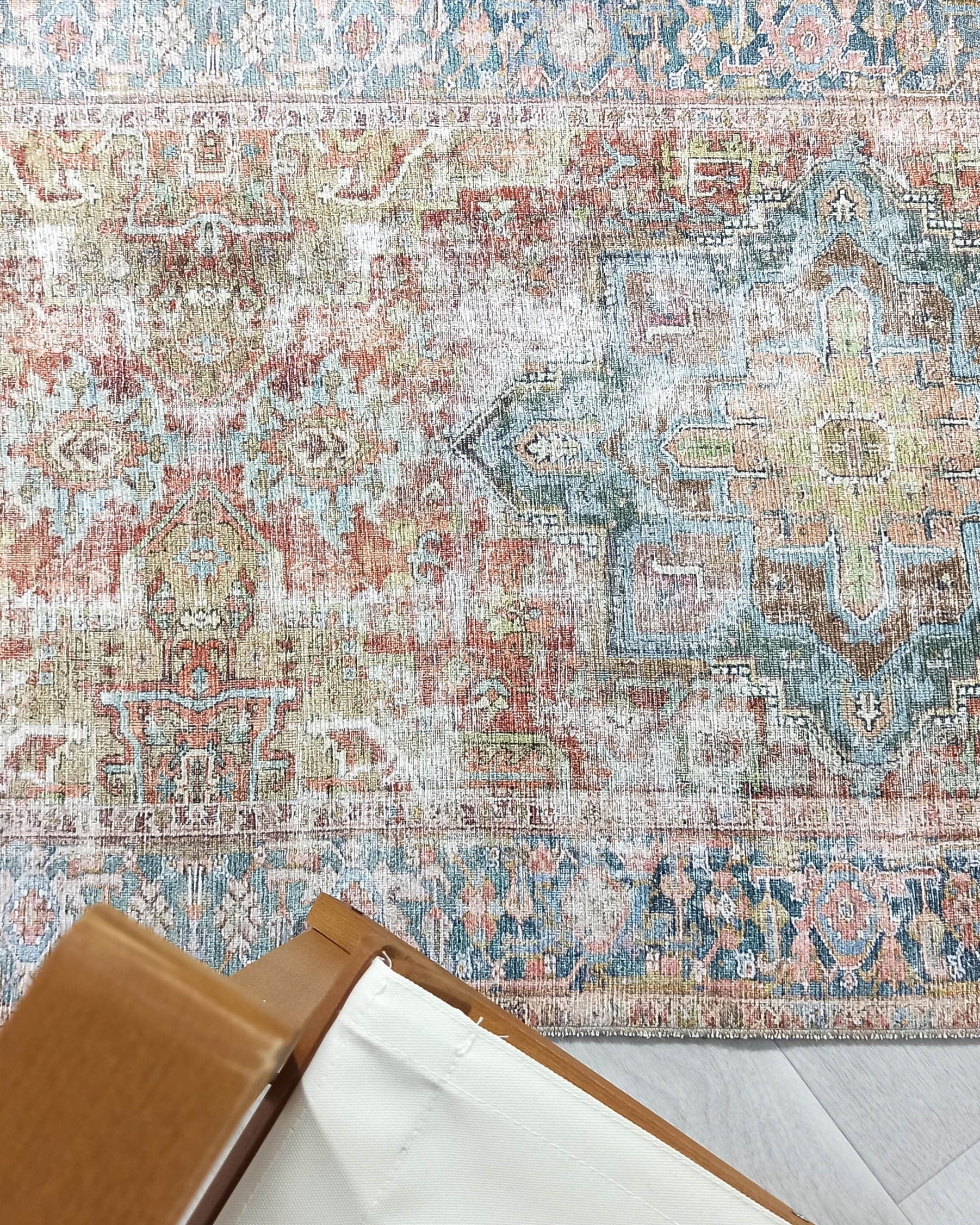 Nar Rug Turkish Earth tones Terracotta Floral Rug