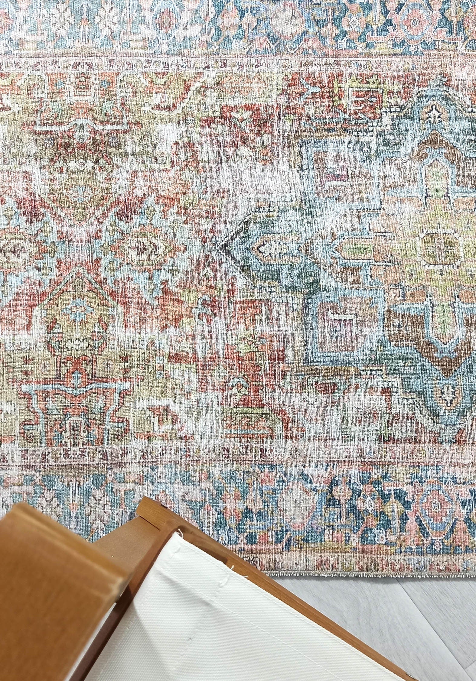 Nar Rug Turkish Earth tones Terracotta Floral Rug