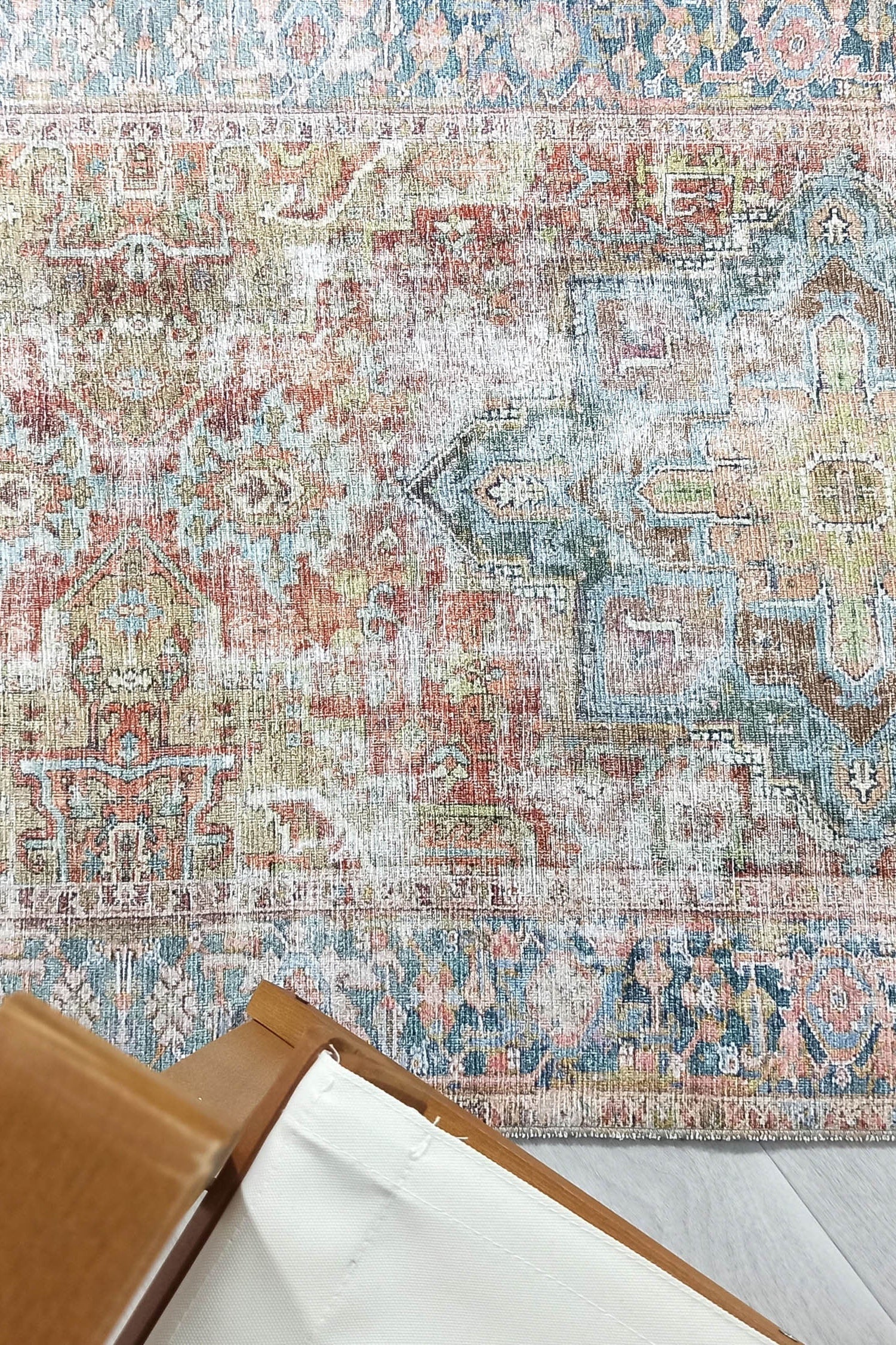 Nar Rug Turkish Earth tones Terracotta Floral Rug