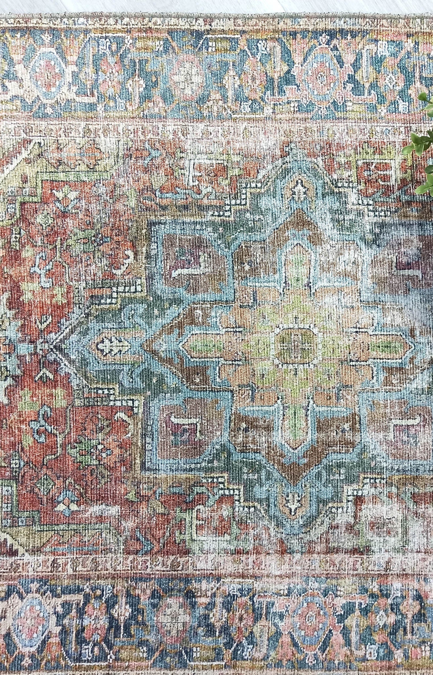 Nar Rug Turkish Earth tones Terracotta Floral Rug