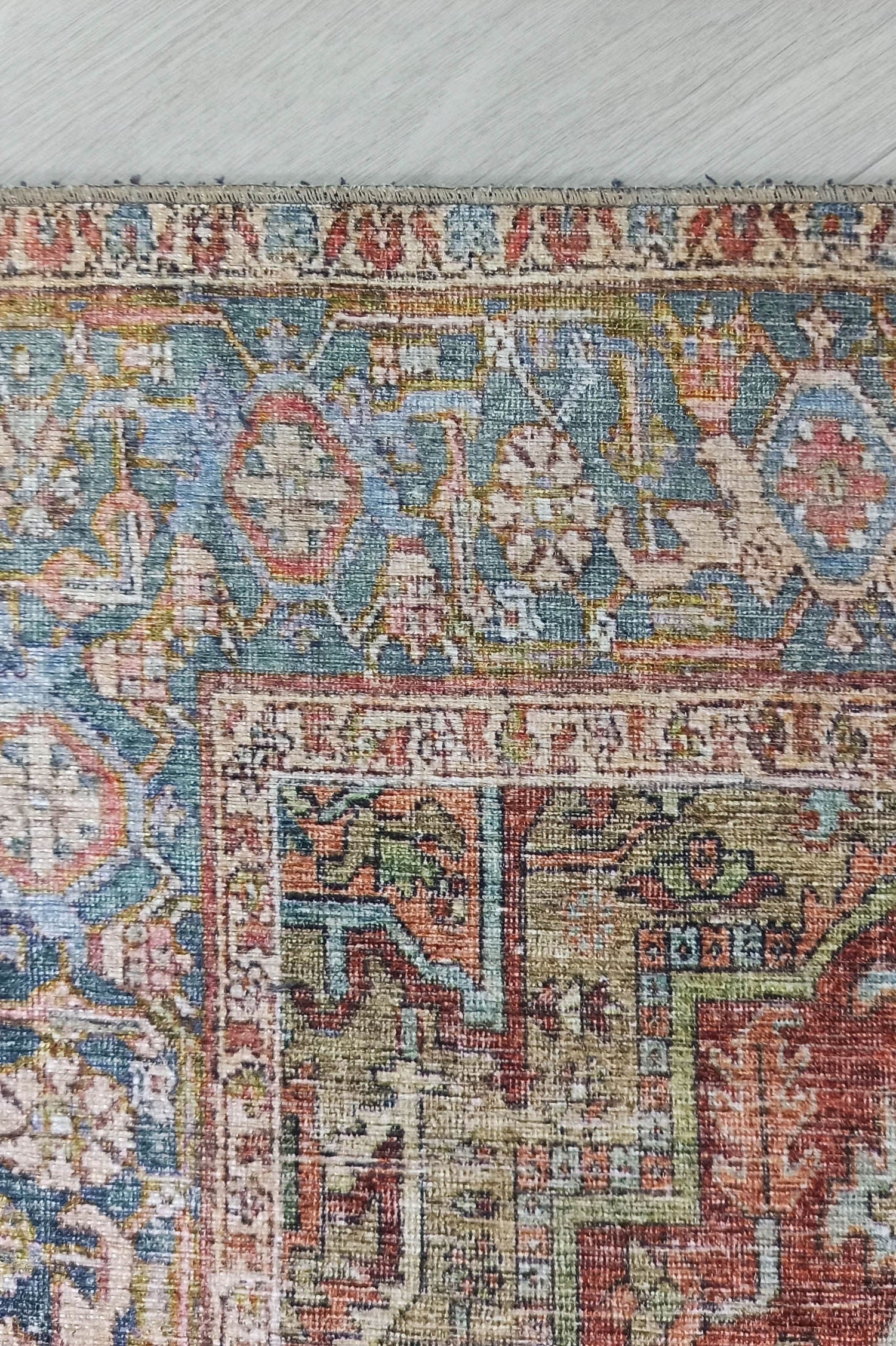 Nar Rug Turkish Earth tones Terracotta Floral Rug