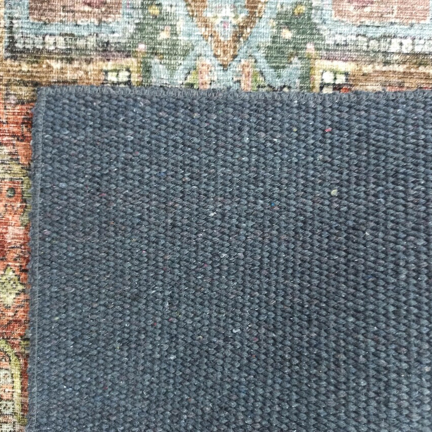 Nar Rug Turkish Earth tones Terracotta Floral Rug