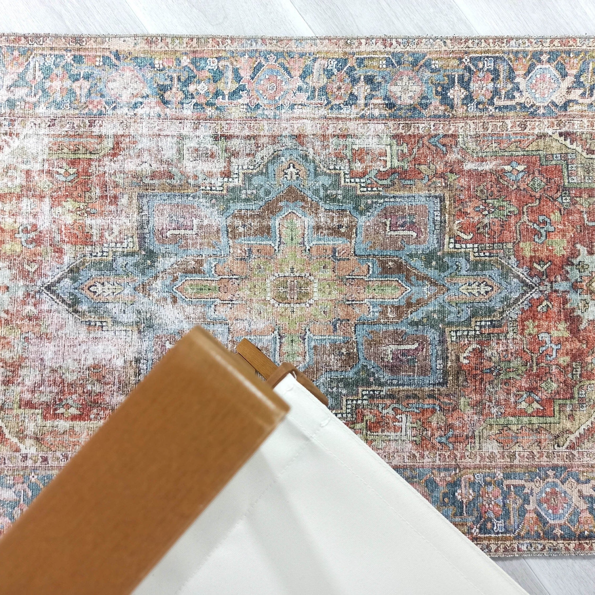 Nar Rug Turkish Earth tones Terracotta Floral Rug