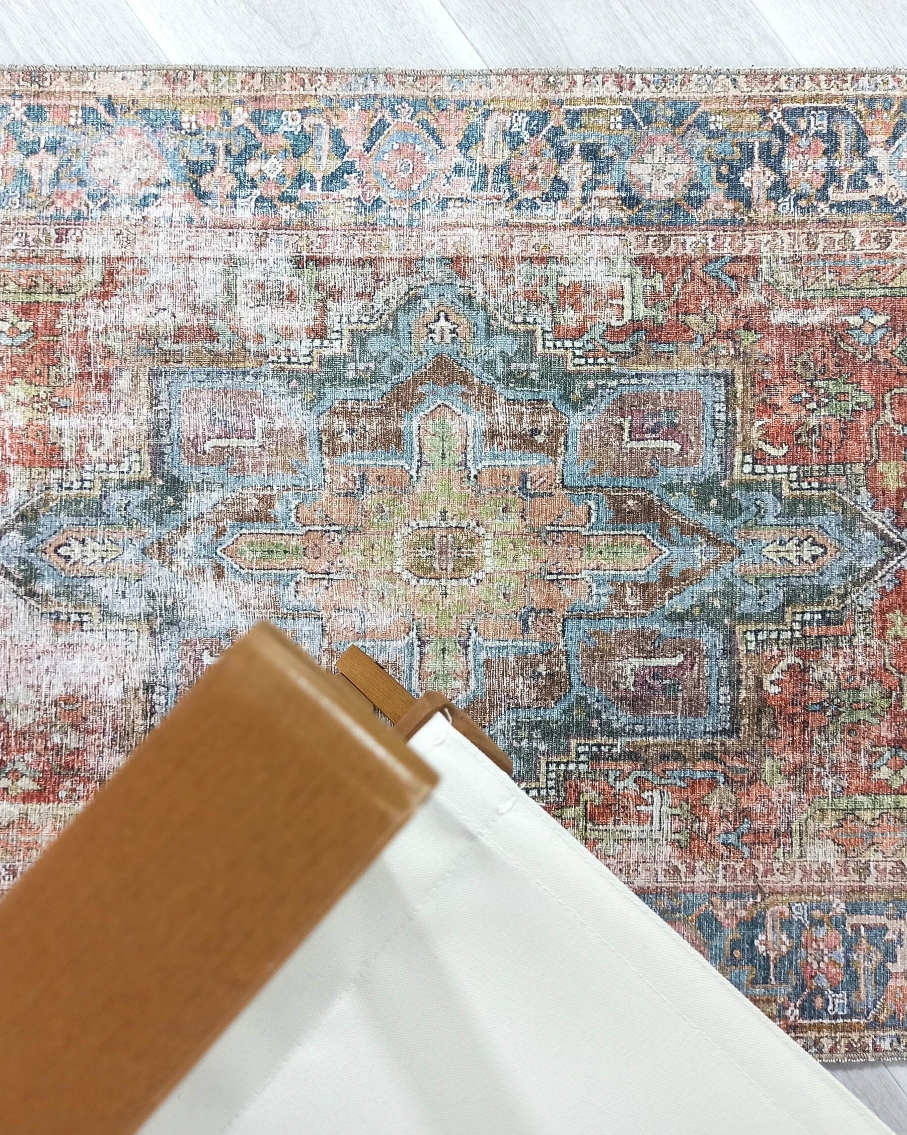 Nar Rug Turkish Earth tones Terracotta Floral Rug