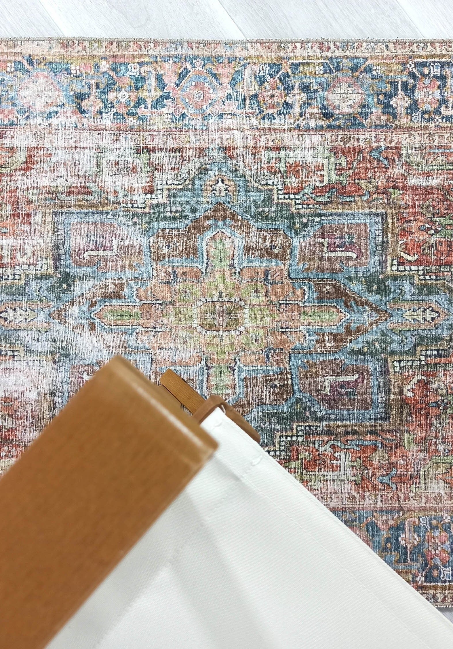 Nar Rug Turkish Earth tones Terracotta Floral Rug