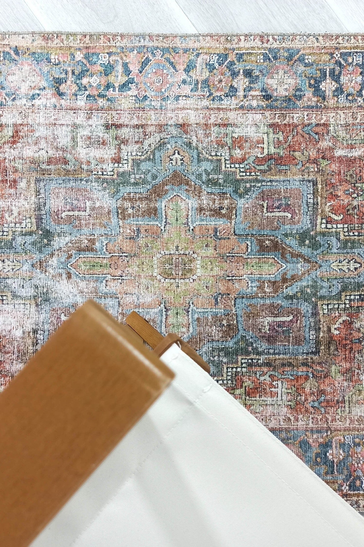 Nar Rug Turkish Earth tones Terracotta Floral Rug