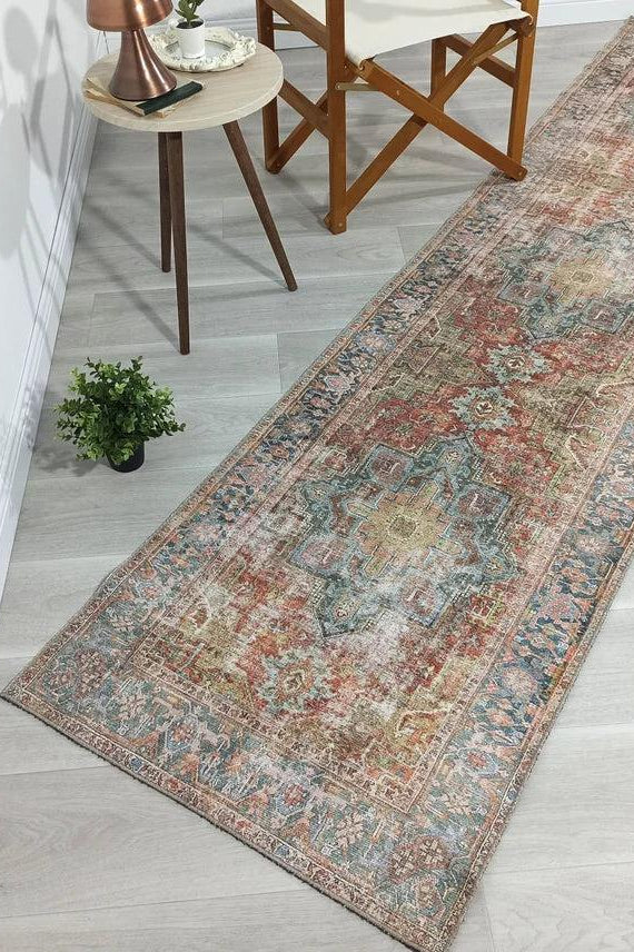 Nar Rug Turkish Earth tones Terracotta Floral Rug