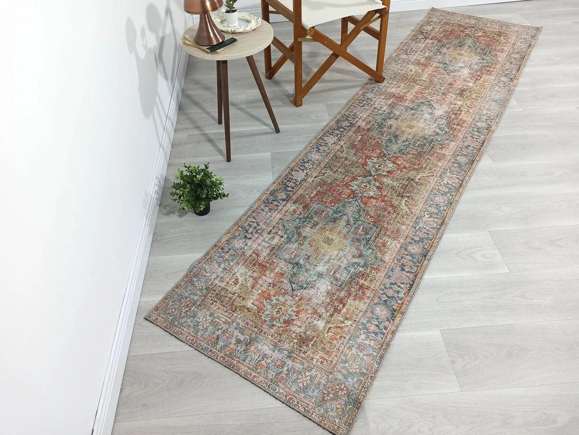 Nar Rug Turkish Earth tones Terracotta Floral Rug
