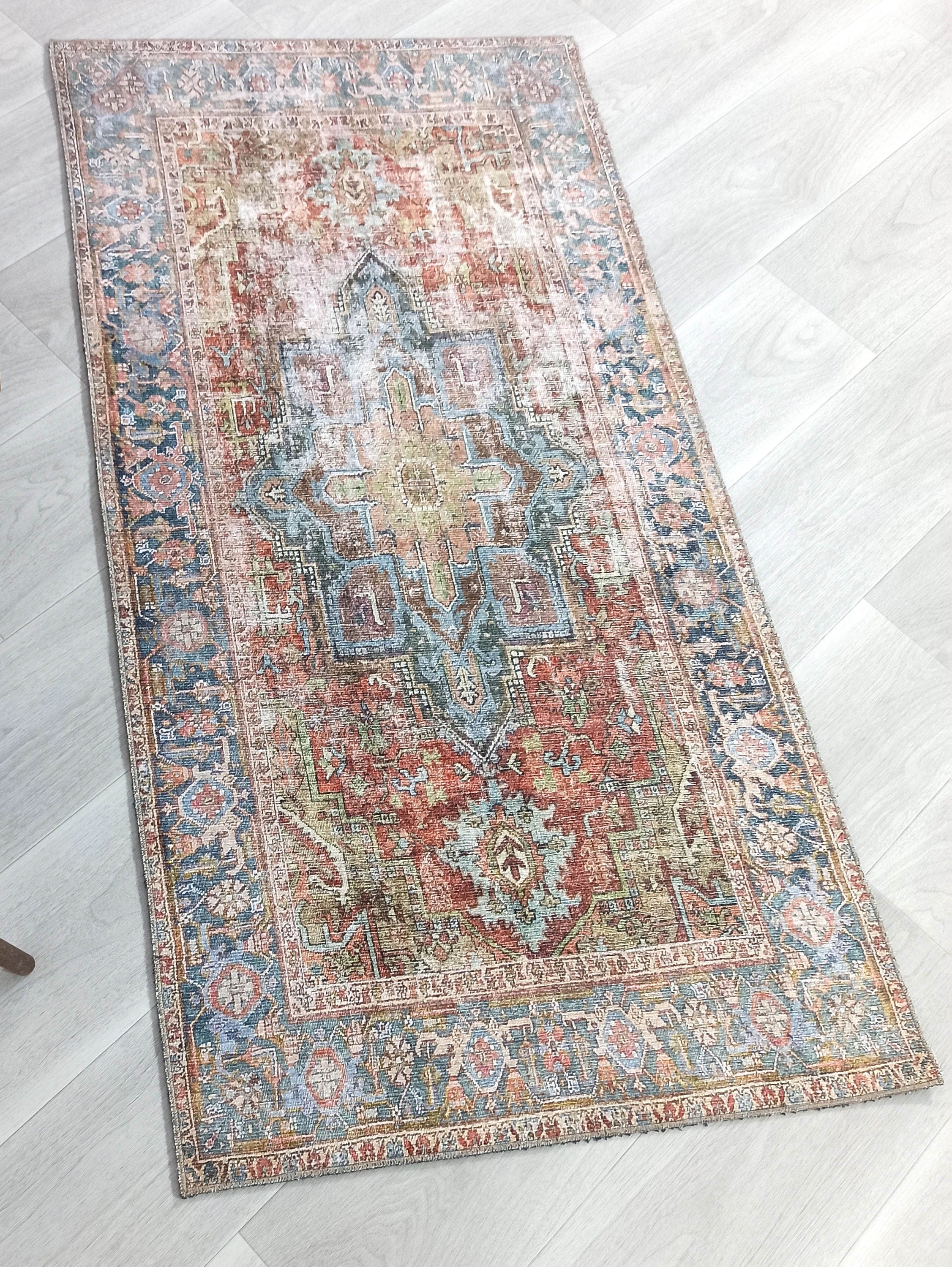 Nar Rug Turkish Earth tones Terracotta Floral Rug