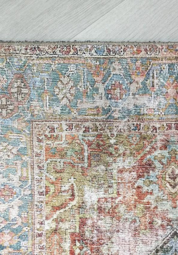 Nar Rug Turkish Earth tones Terracotta Floral Rug