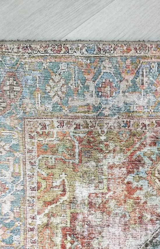 Nar Rug Turkish Earth tones Terracotta Floral Rug