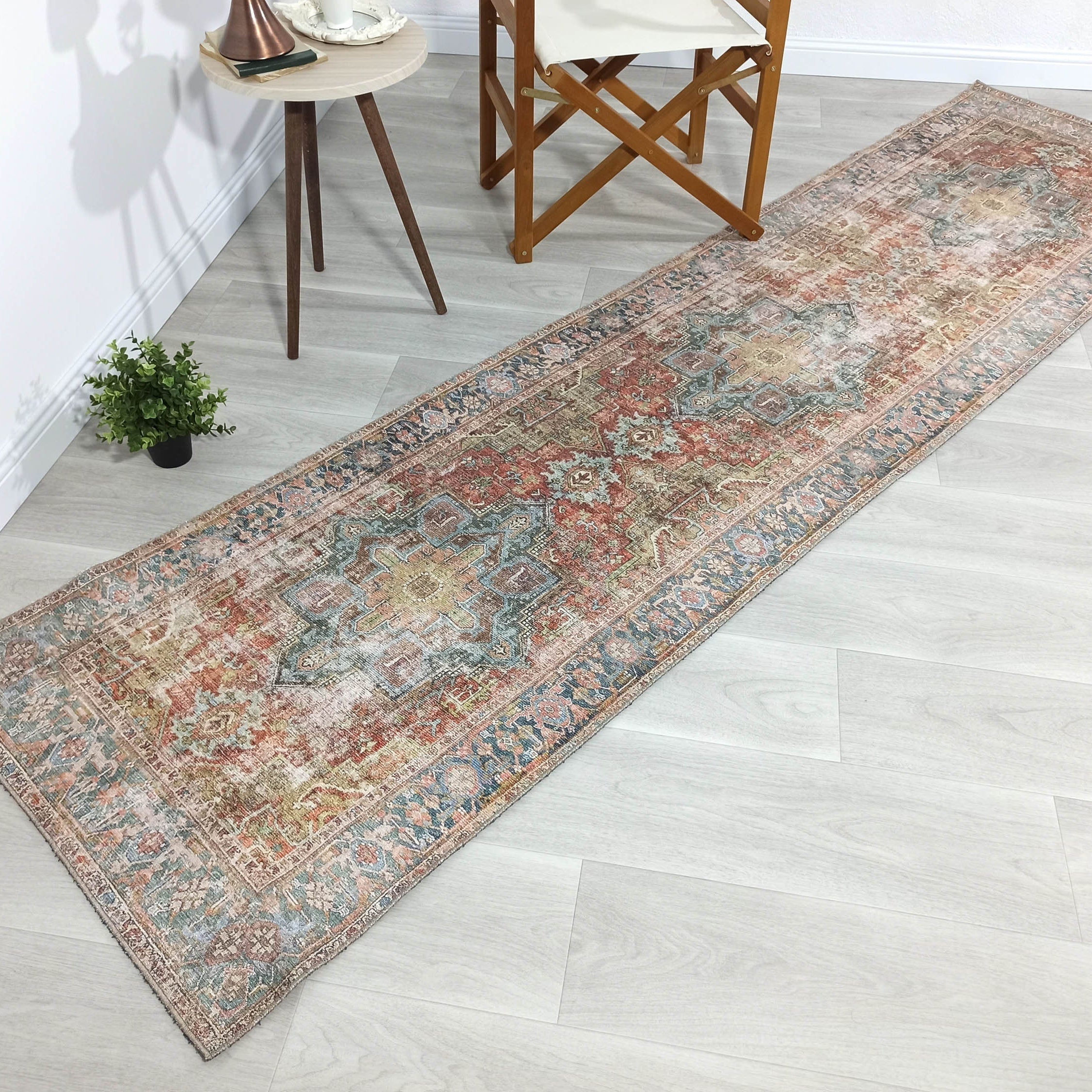 Nar Rug Turkish Earth tones Terracotta Floral Rug