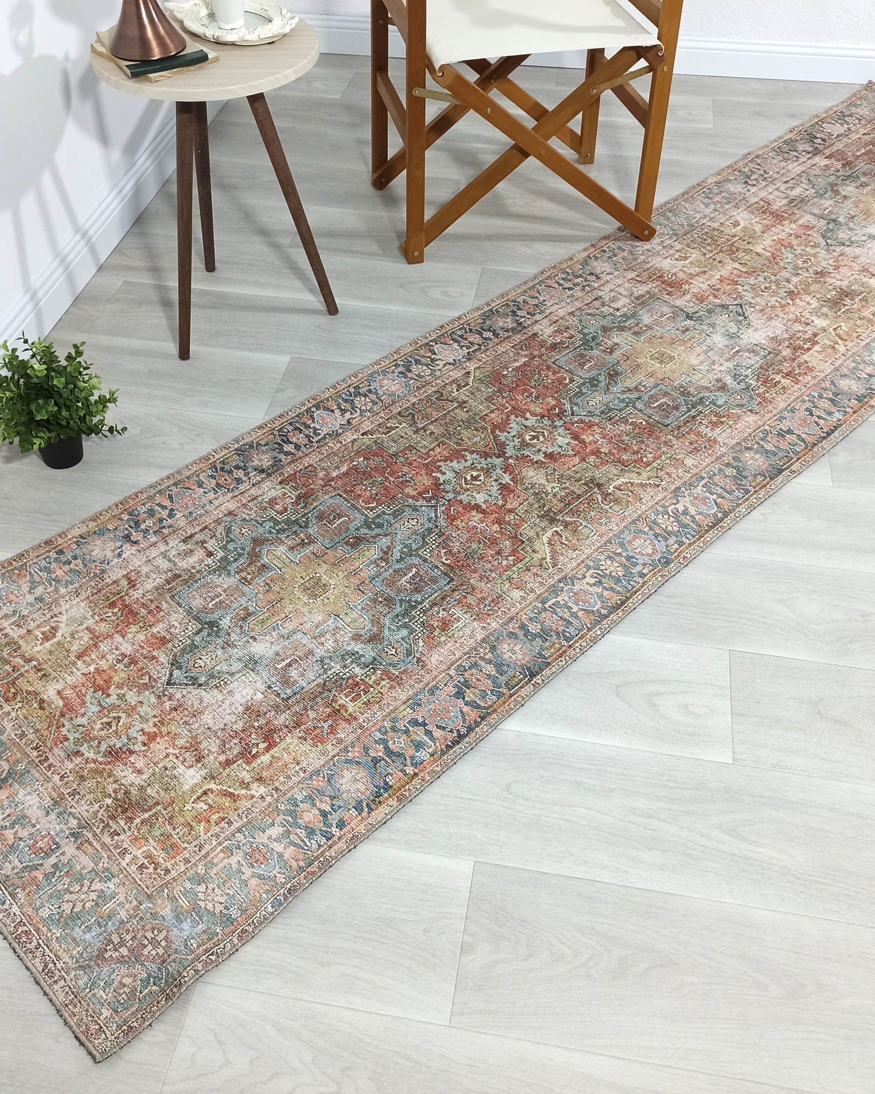 Nar Rug Turkish Earth tones Terracotta Floral Rug