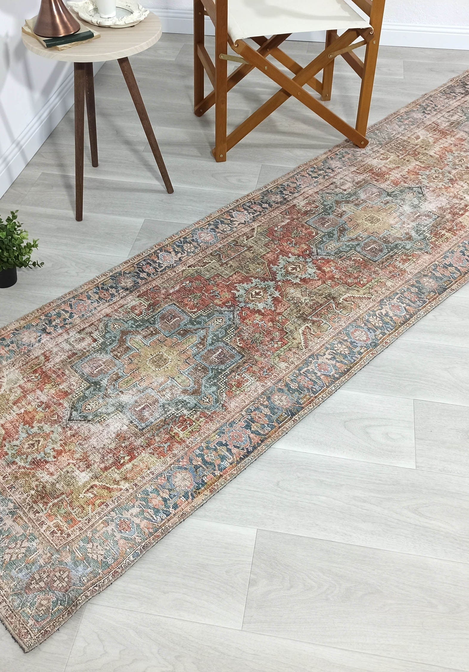 Nar Rug Turkish Earth tones Terracotta Floral Rug