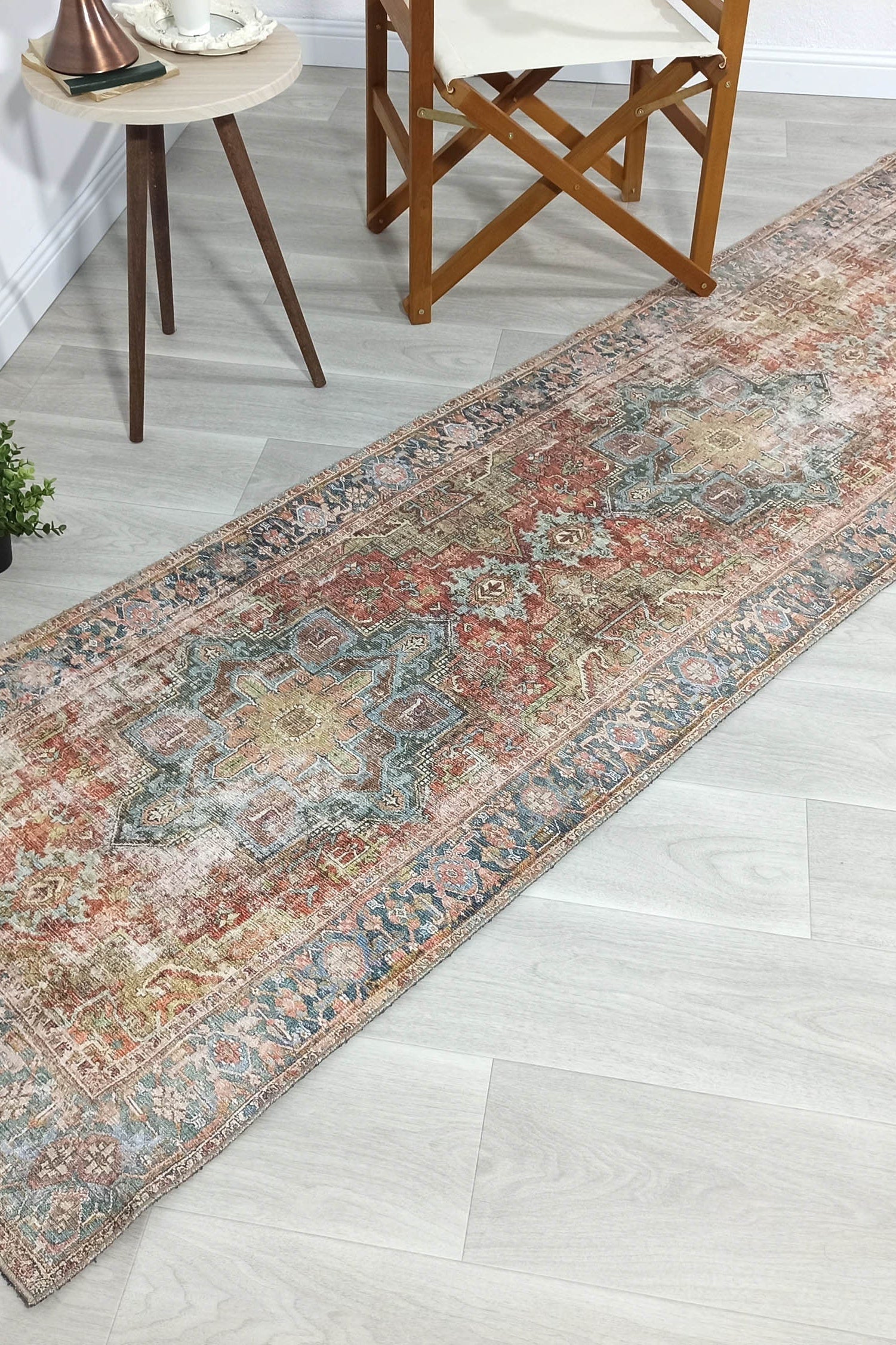 Nar Rug Turkish Earth tones Terracotta Floral Rug