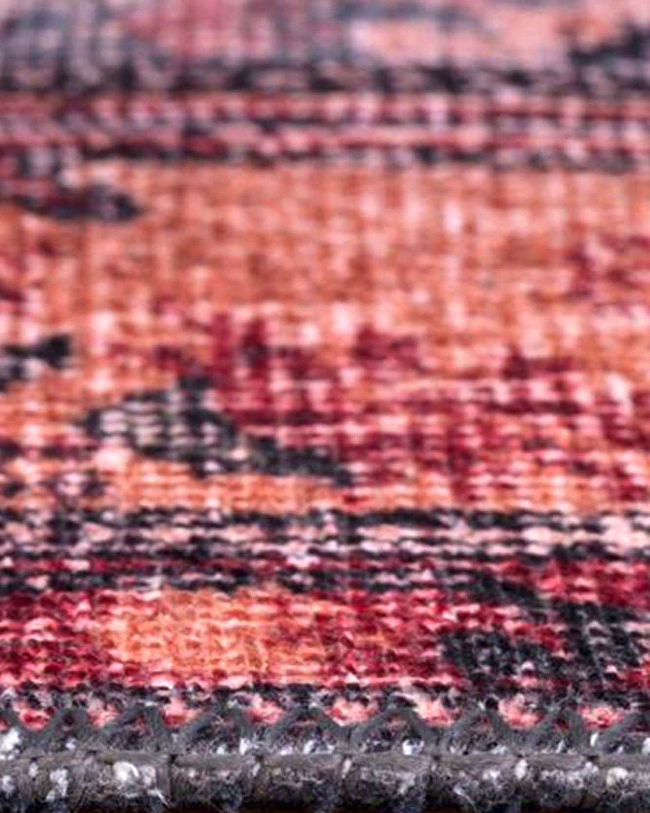 Nara Rug Turkish Red Orange Gray Rug