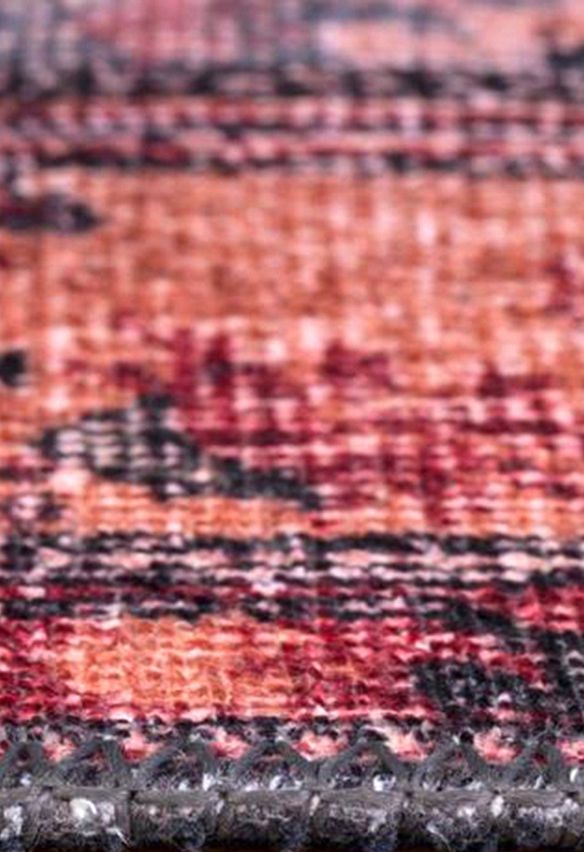 Nara Rug Turkish Red Orange Gray Rug