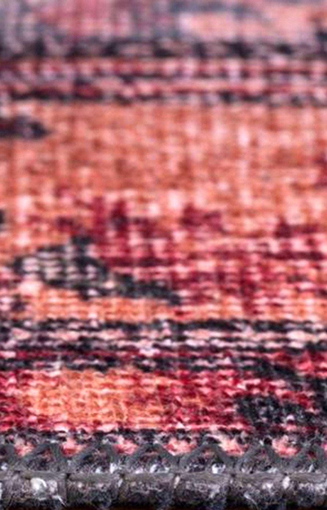 Nara Rug Turkish Red Orange Gray Rug