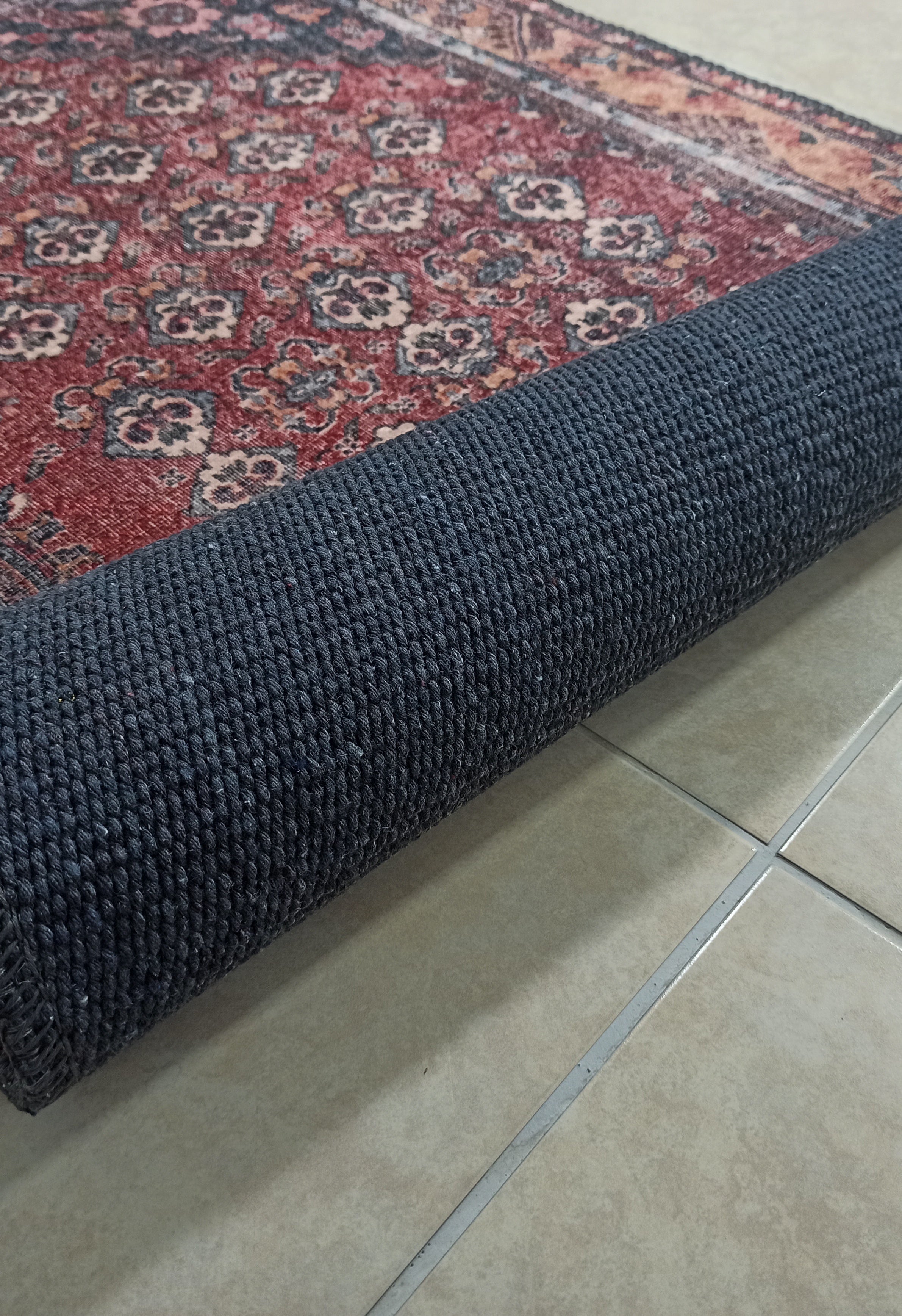 Nara Rug Turkish Red Orange Gray Rug